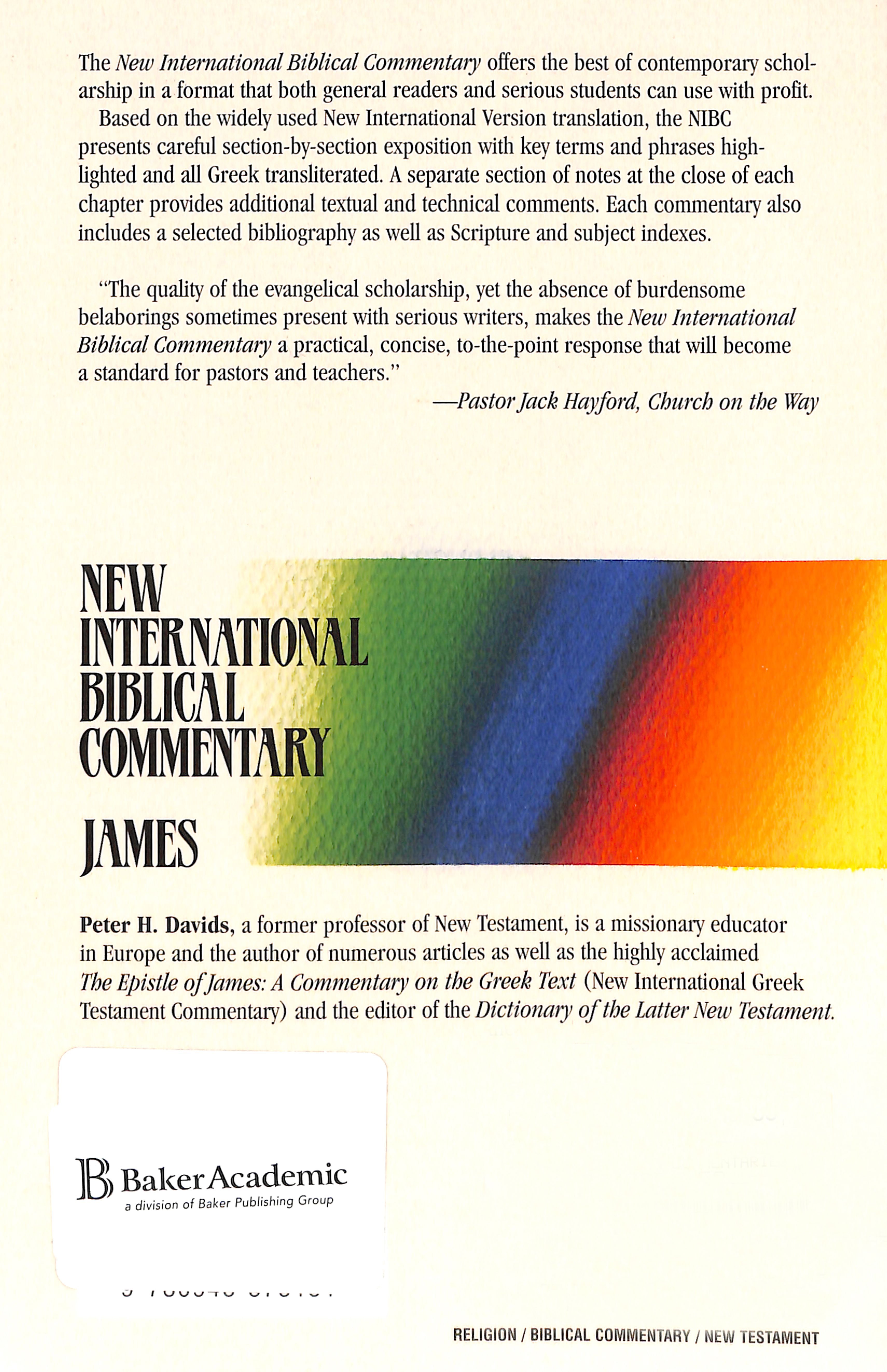Nibc NT #15: James (#15 in New International Biblical Commentary New Testament Series)