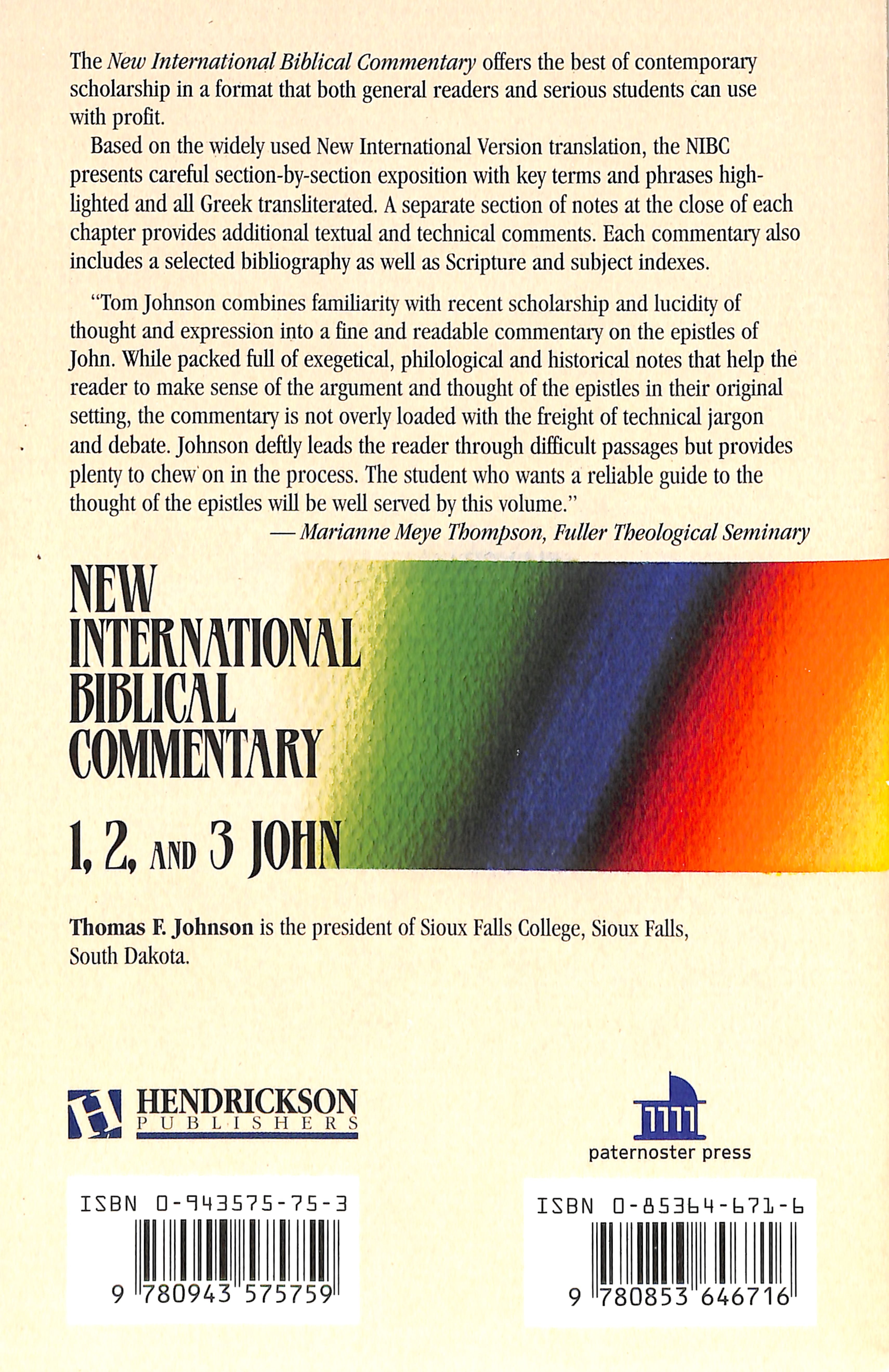 Nibc NT #17: 1, 2 and 3 John (#17 in New International Biblical Commentary New Testament Series)