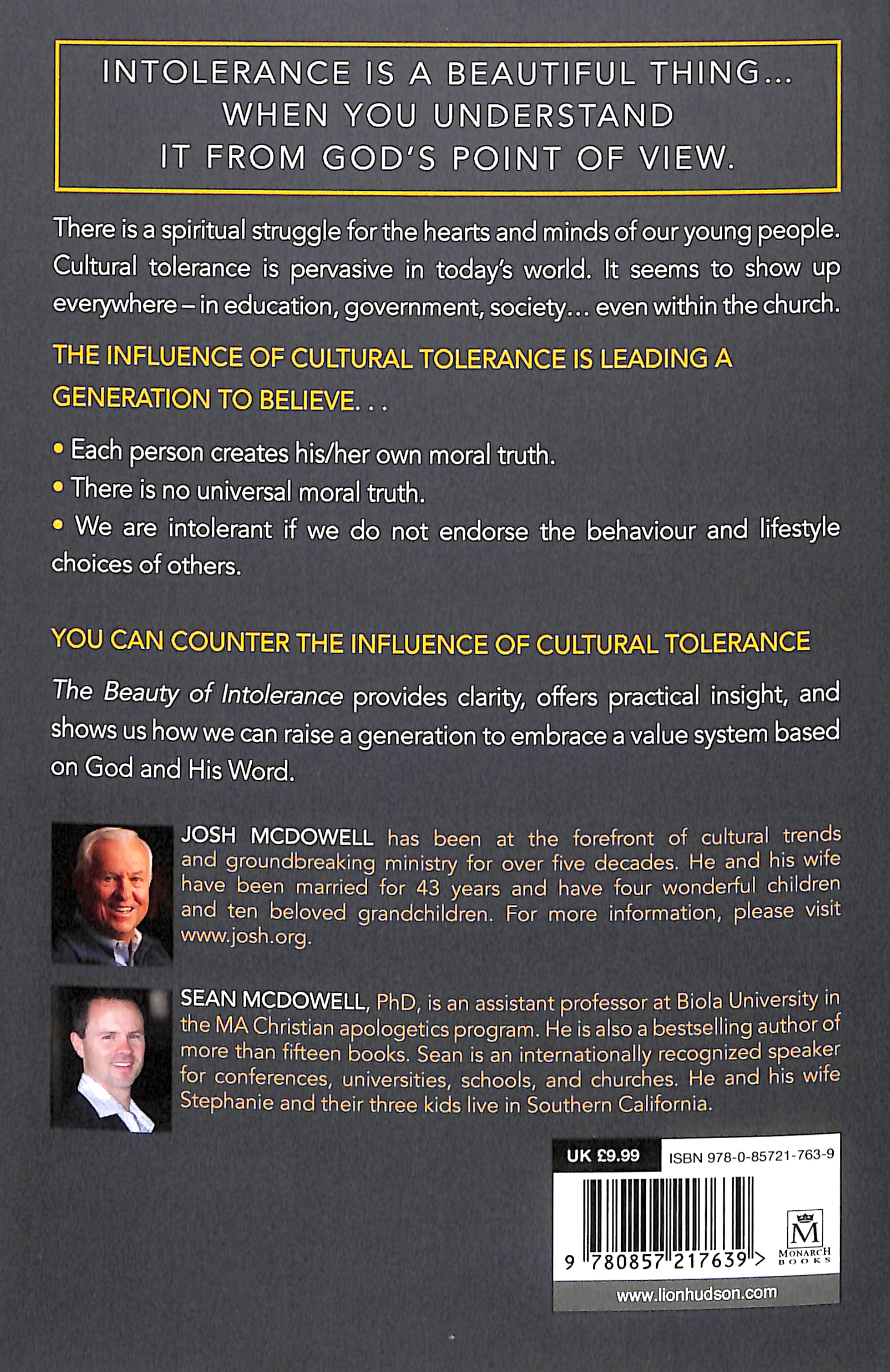 The Beauty of Intolerance: Setting a Generation Free to Know Truth and Love
