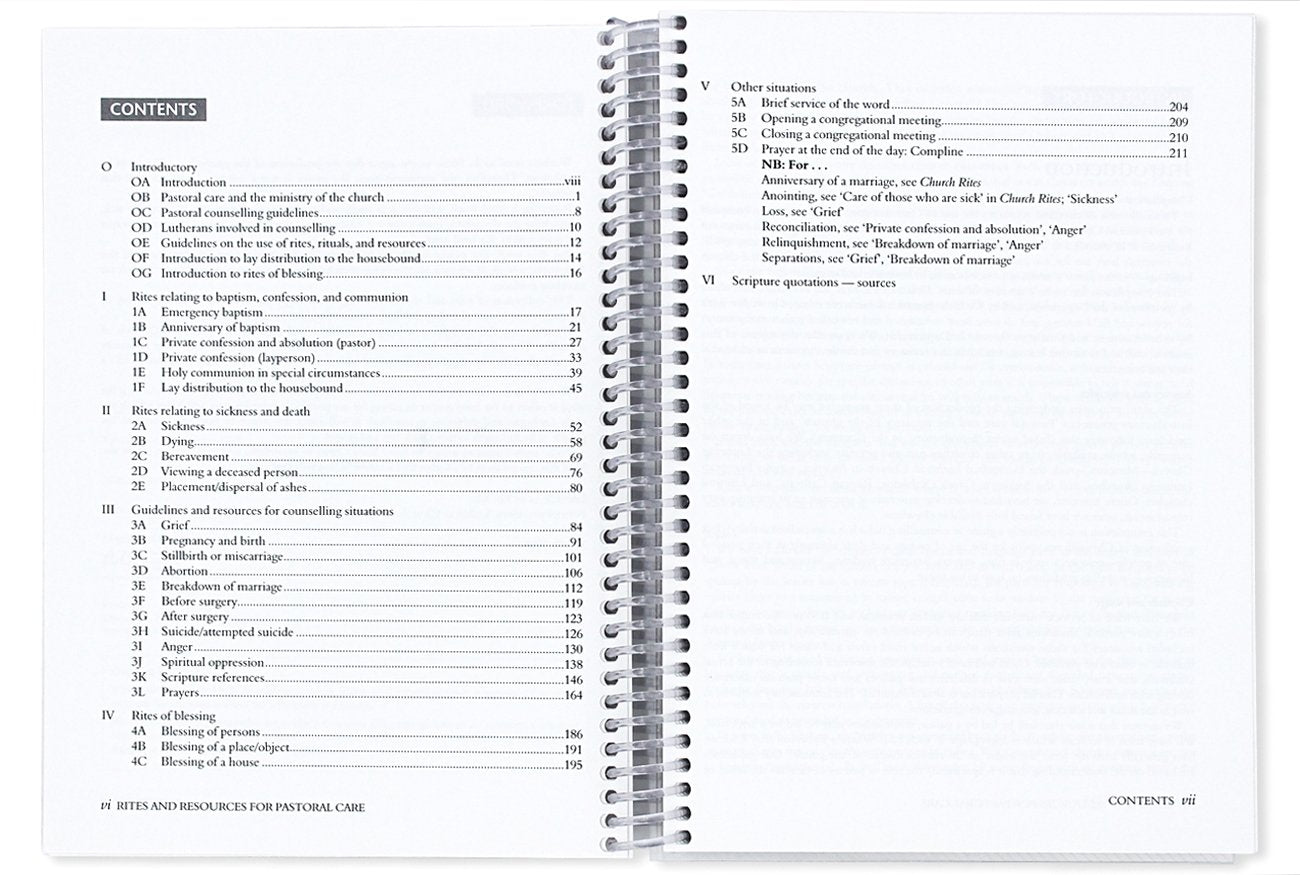 Rites and Resources For Pastoral Care