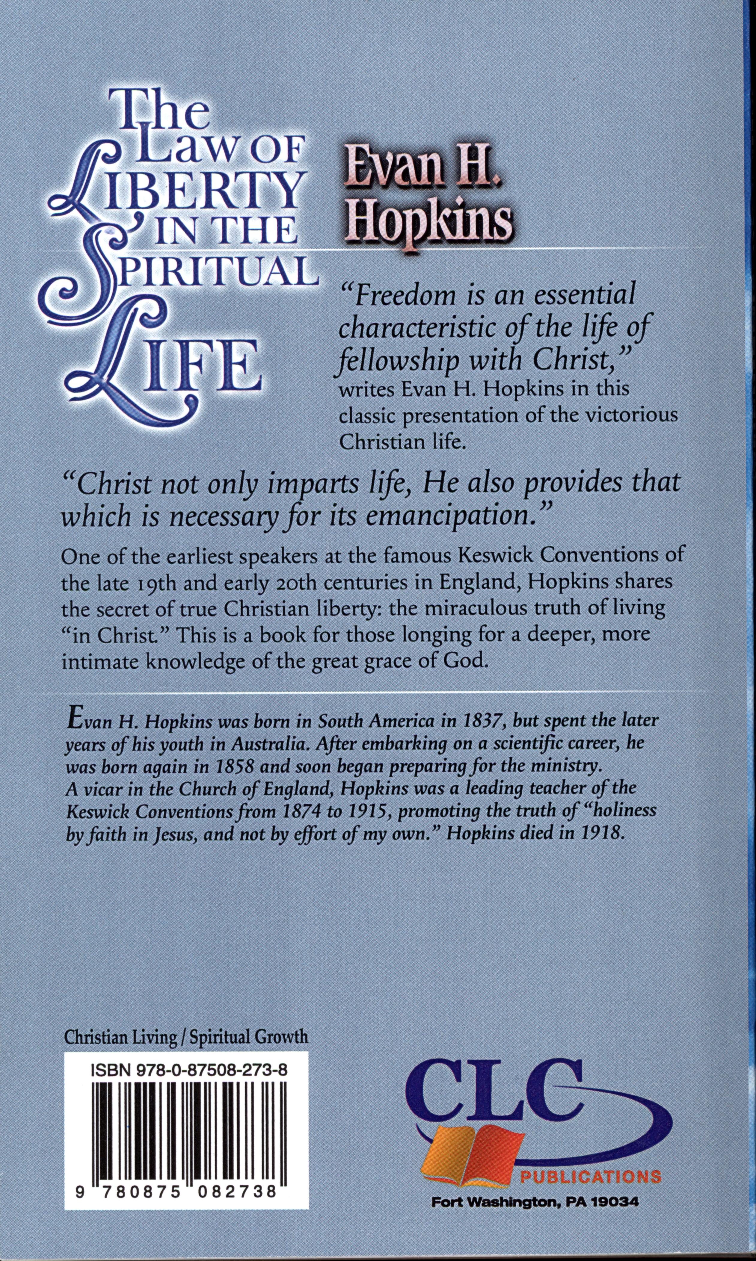 The Law of Liberty in the Spiritual Life