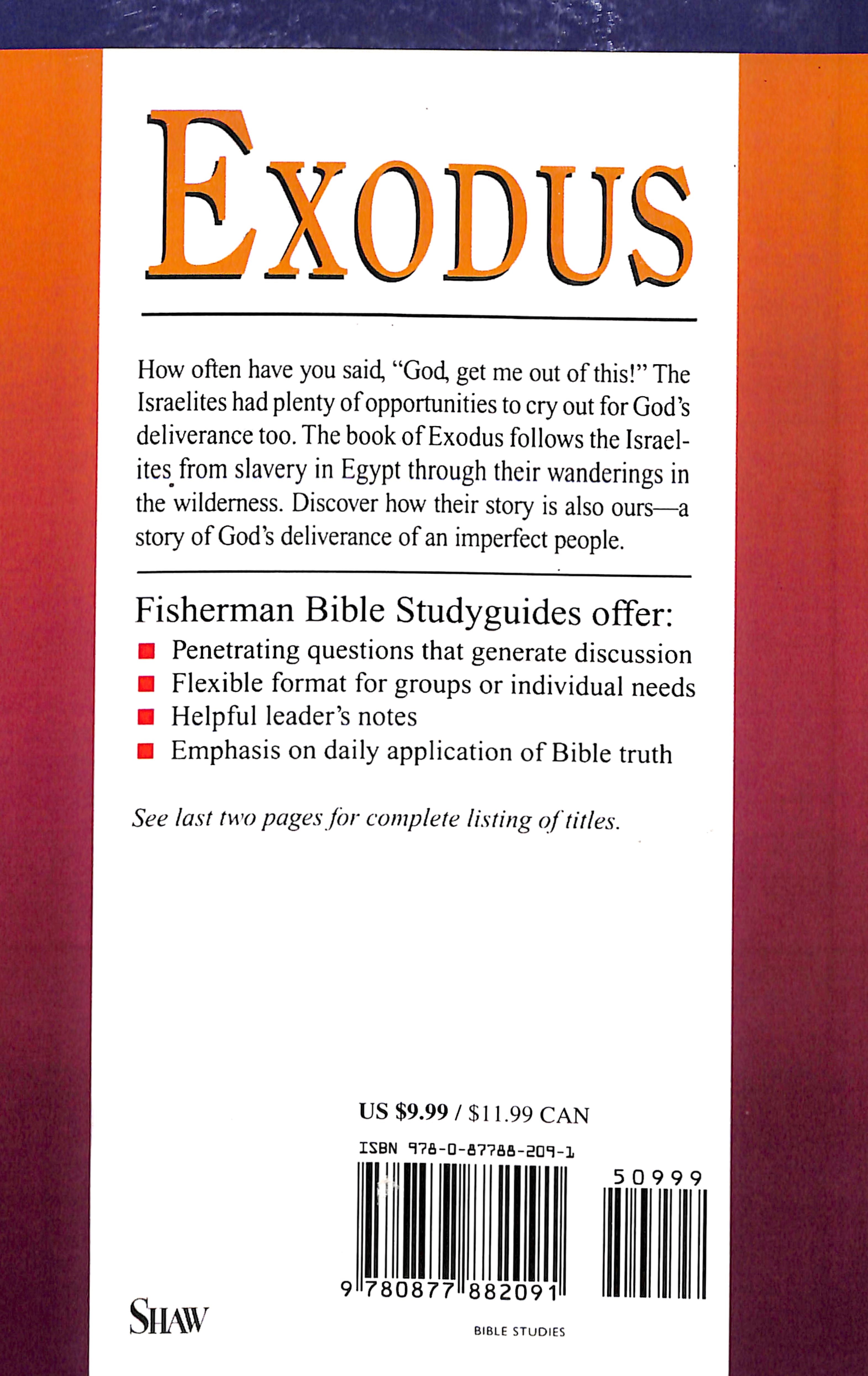 Exodus: God Our Deliverer (Fisherman Bible Studyguide Series)