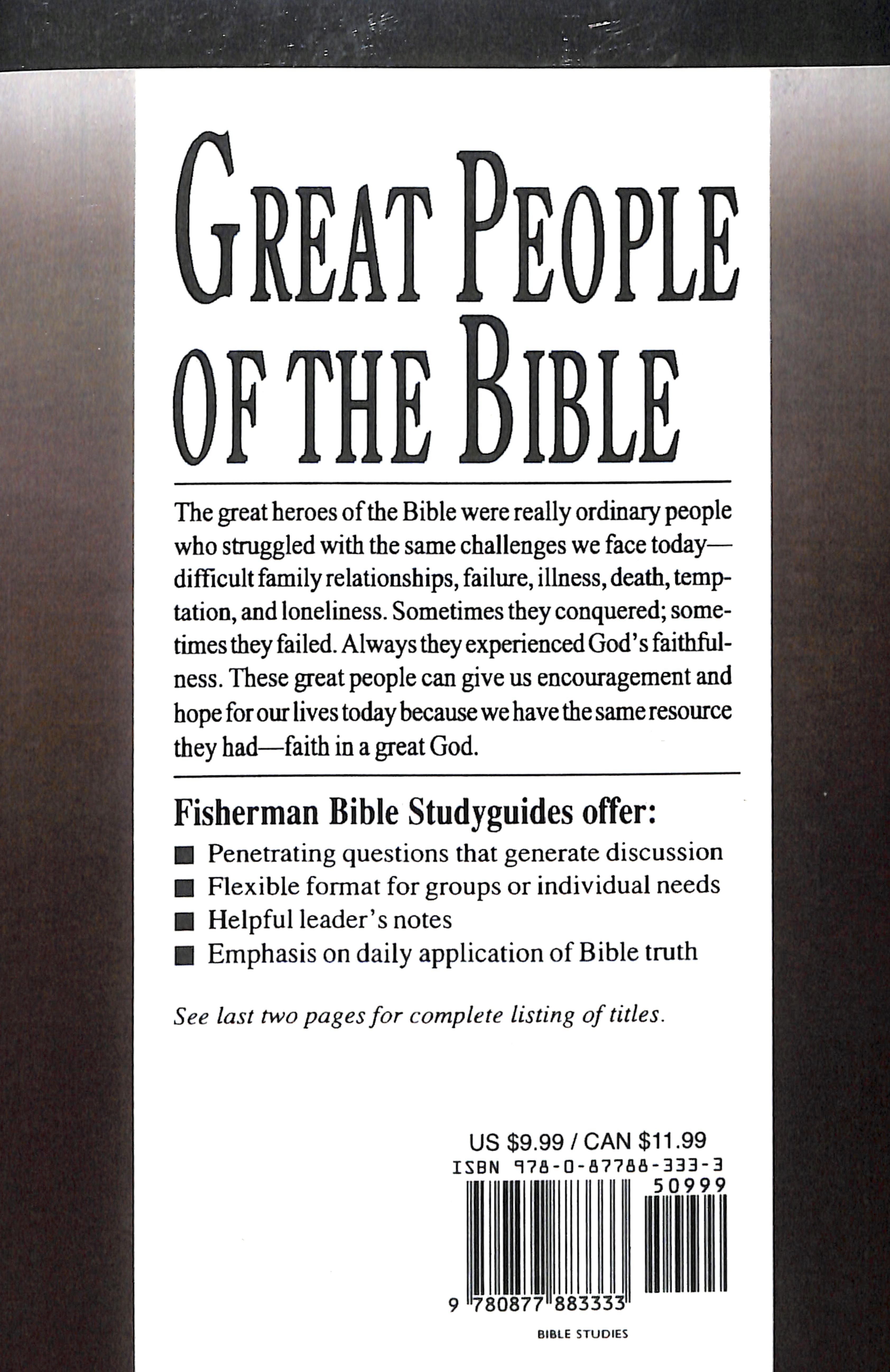 Great People of the Bible (Fisherman Bible Studyguide Series)