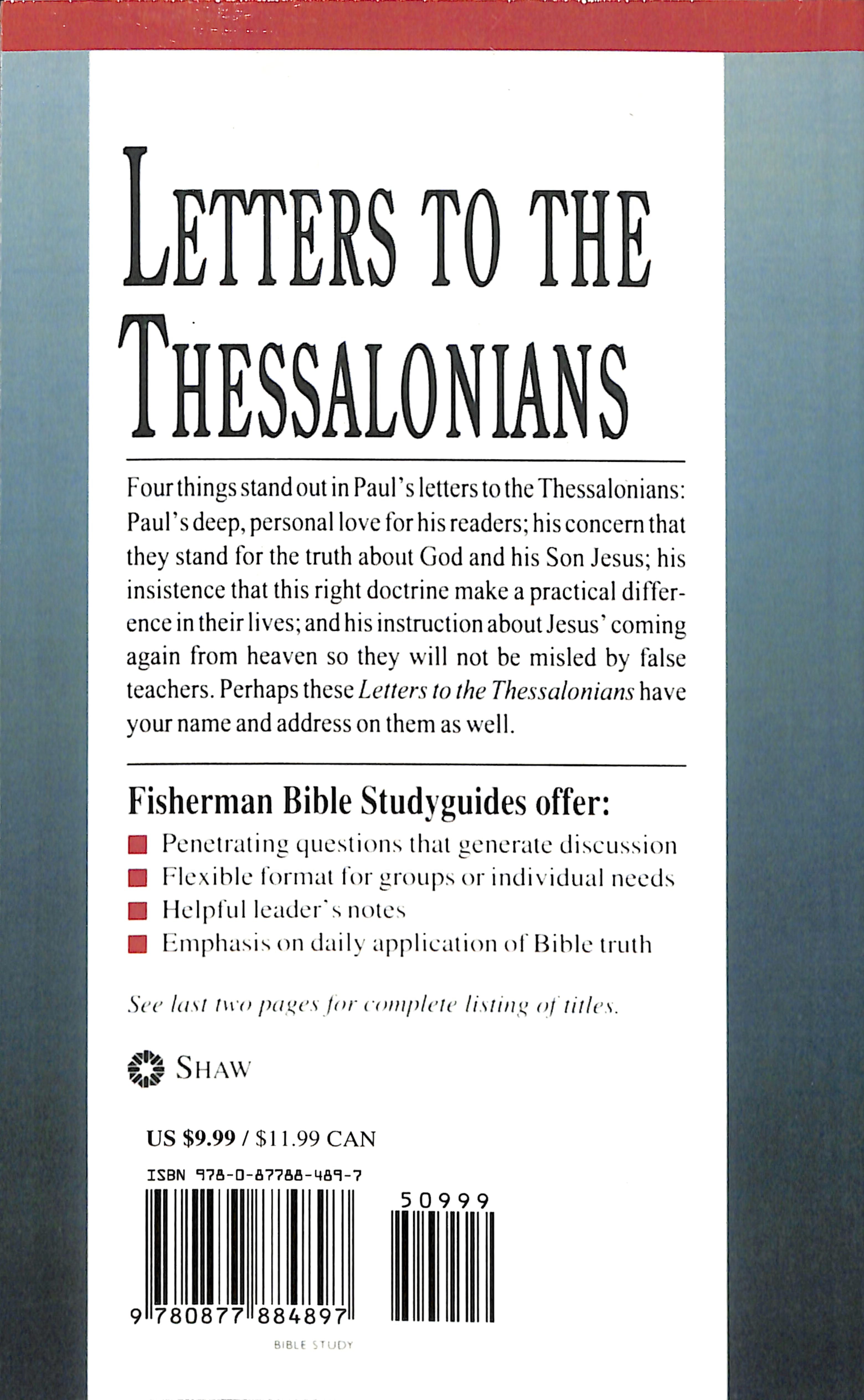 Letters to the Thessalonians (Fisherman Bible Studyguide Series)