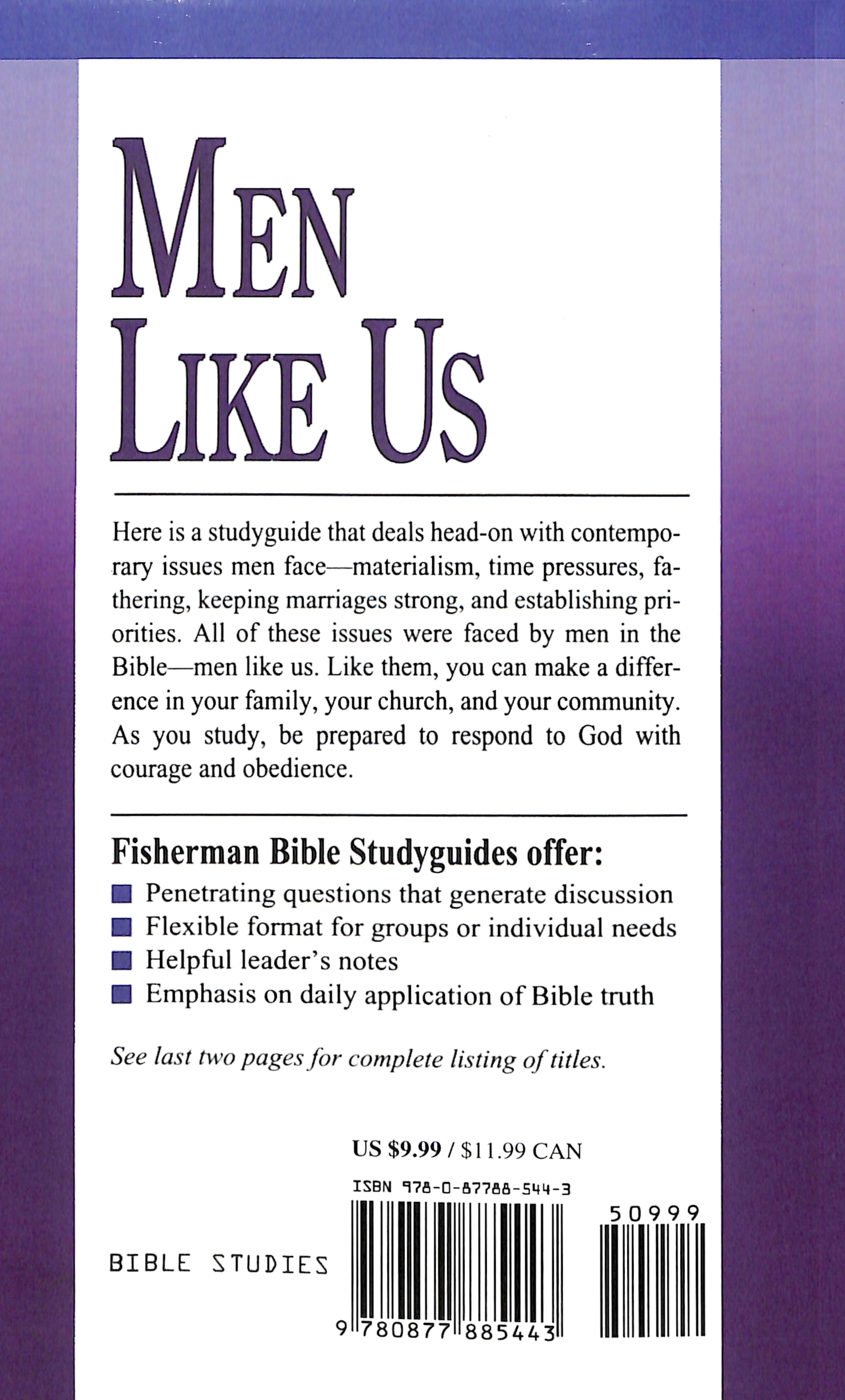 Men Like Us: Ordinary Men, Extraordinary God (Fisherman Bible Studyguide Series)