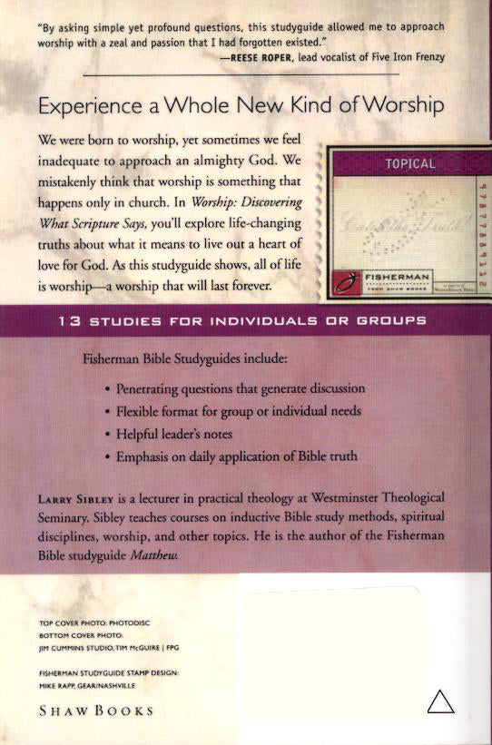 Worship: Discovering What Scripture Says (Fisherman Bible Studyguide Series)