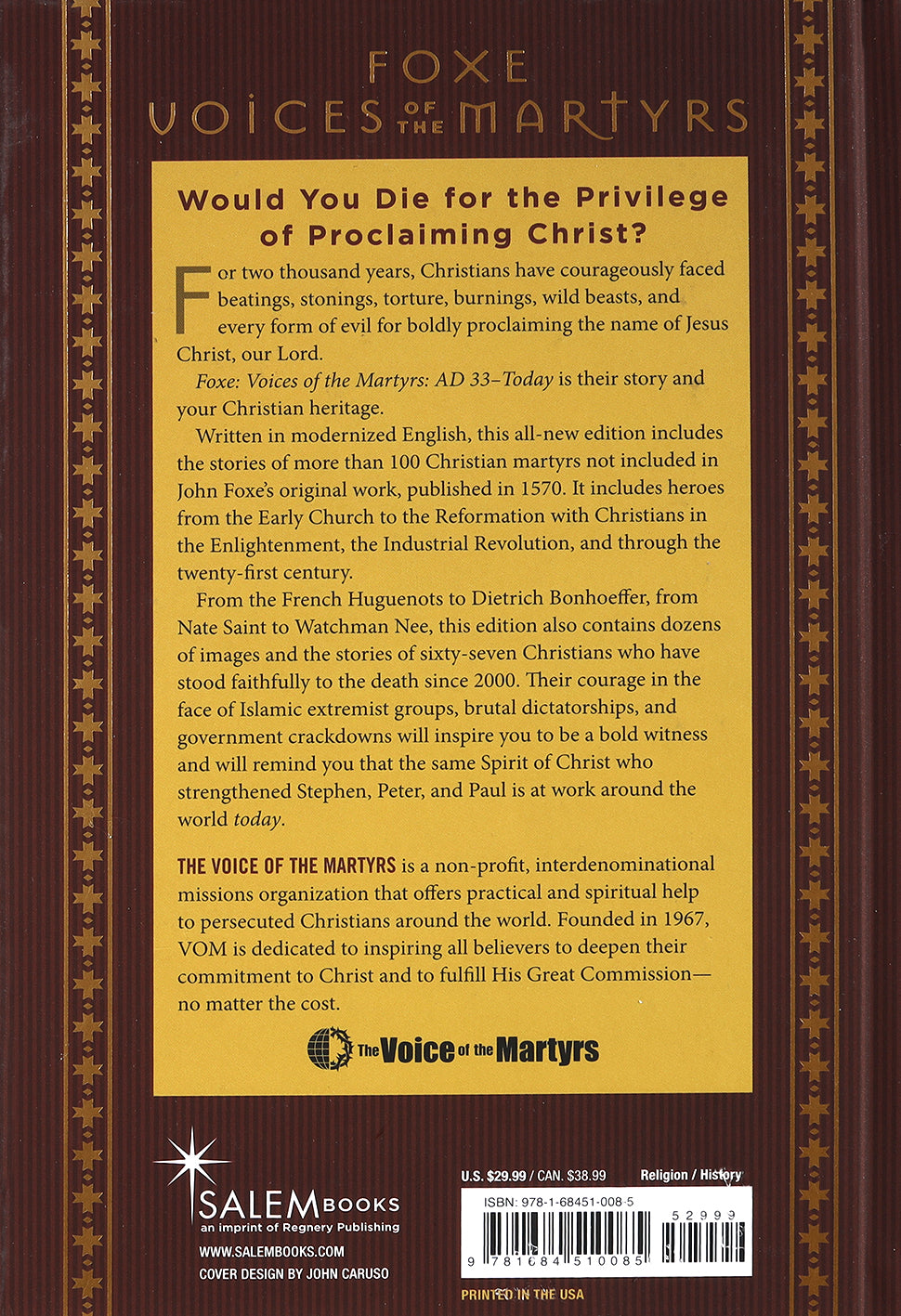Foxe Voices of the Martrys: Ad33 - Today