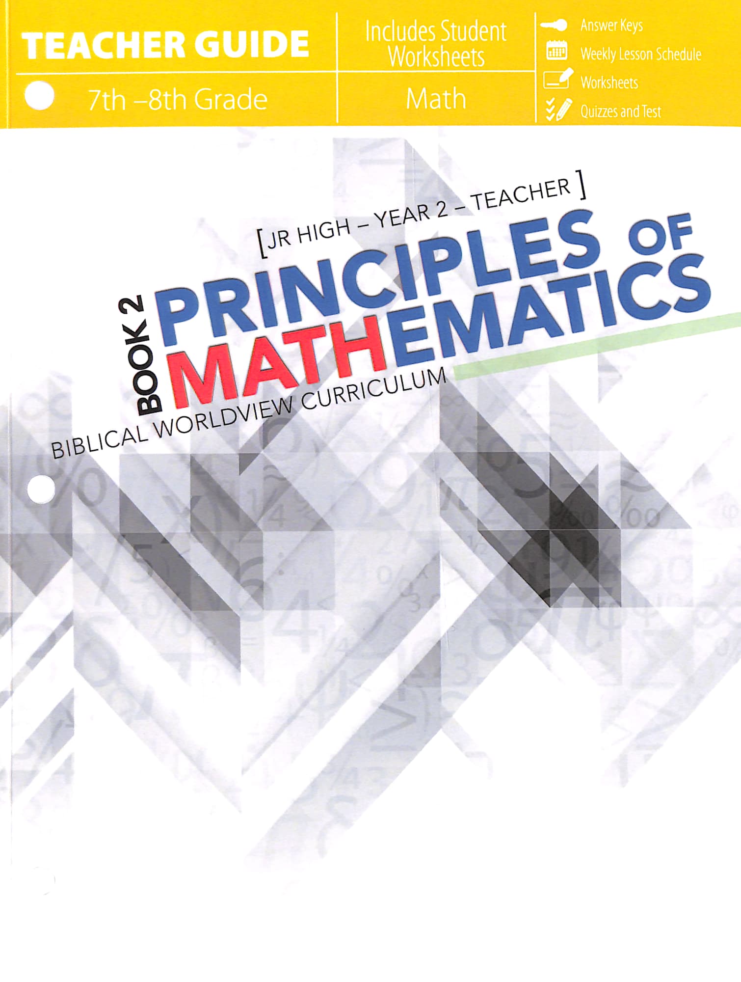Principles of Mathematics Book 2 (Teacher Guide/incl Student Worksheets)