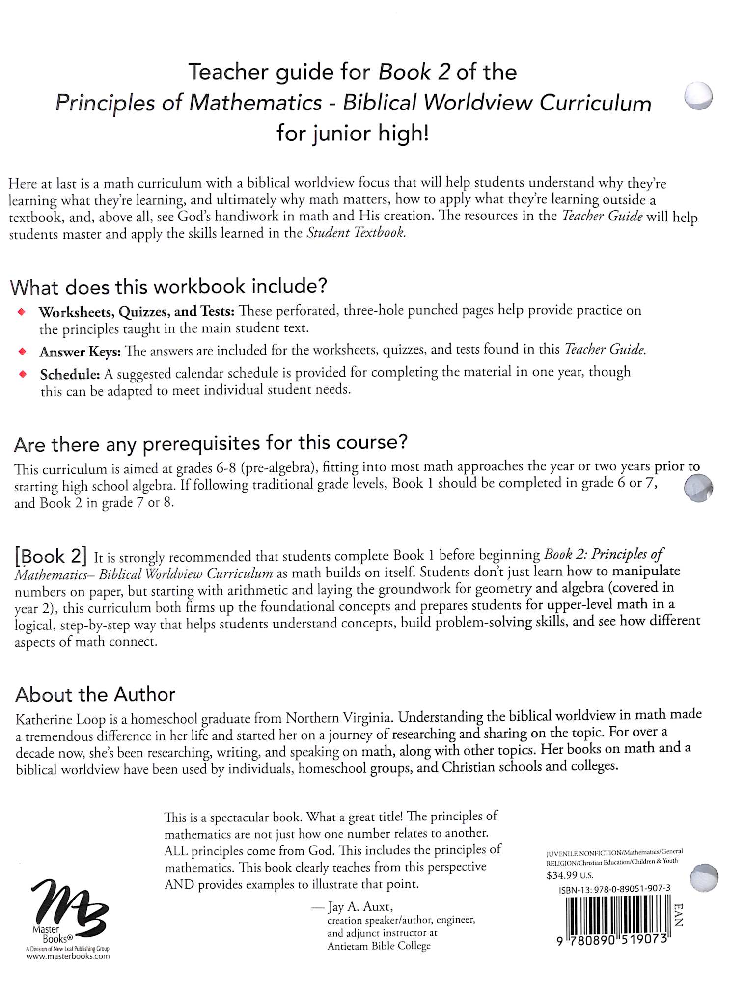 Principles of Mathematics Book 2 (Teacher Guide/incl Student Worksheets)