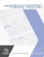 Jensen's Format Writing: How to Write Easily and Well