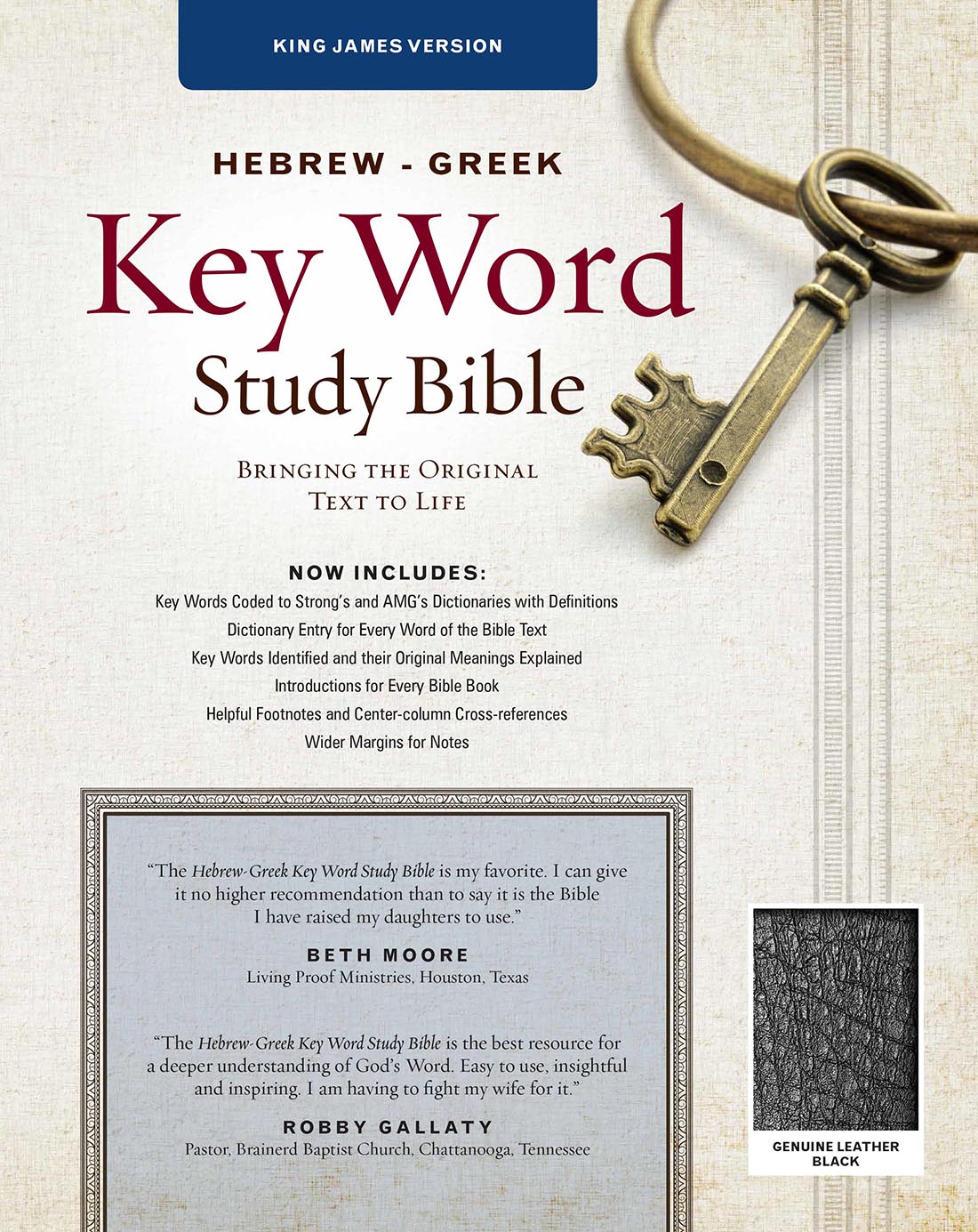 KJV Hebrew-Greek Key Word Study Bible Black (New Edition)