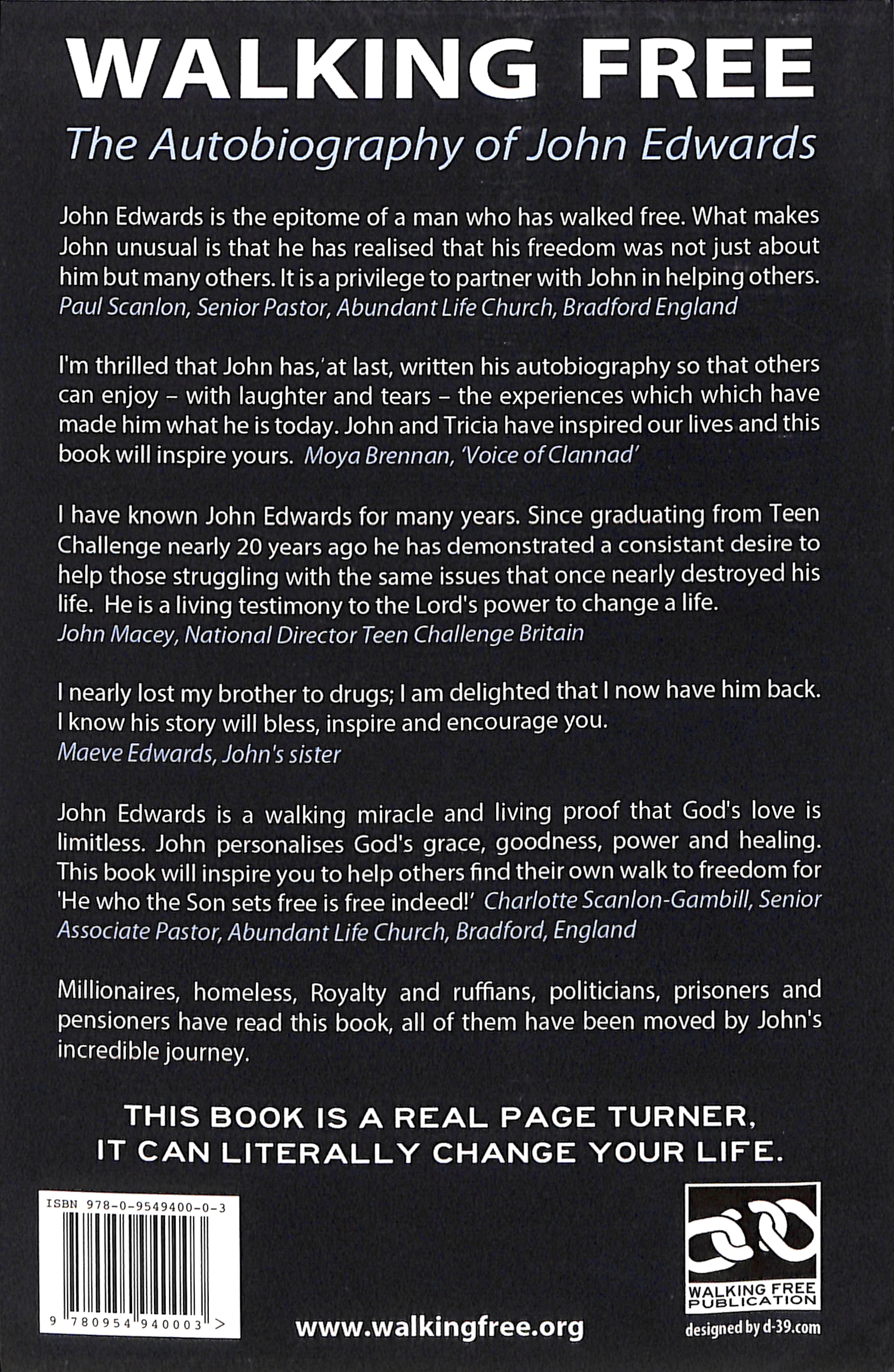 Walking Free: Autobiography of John Edwards