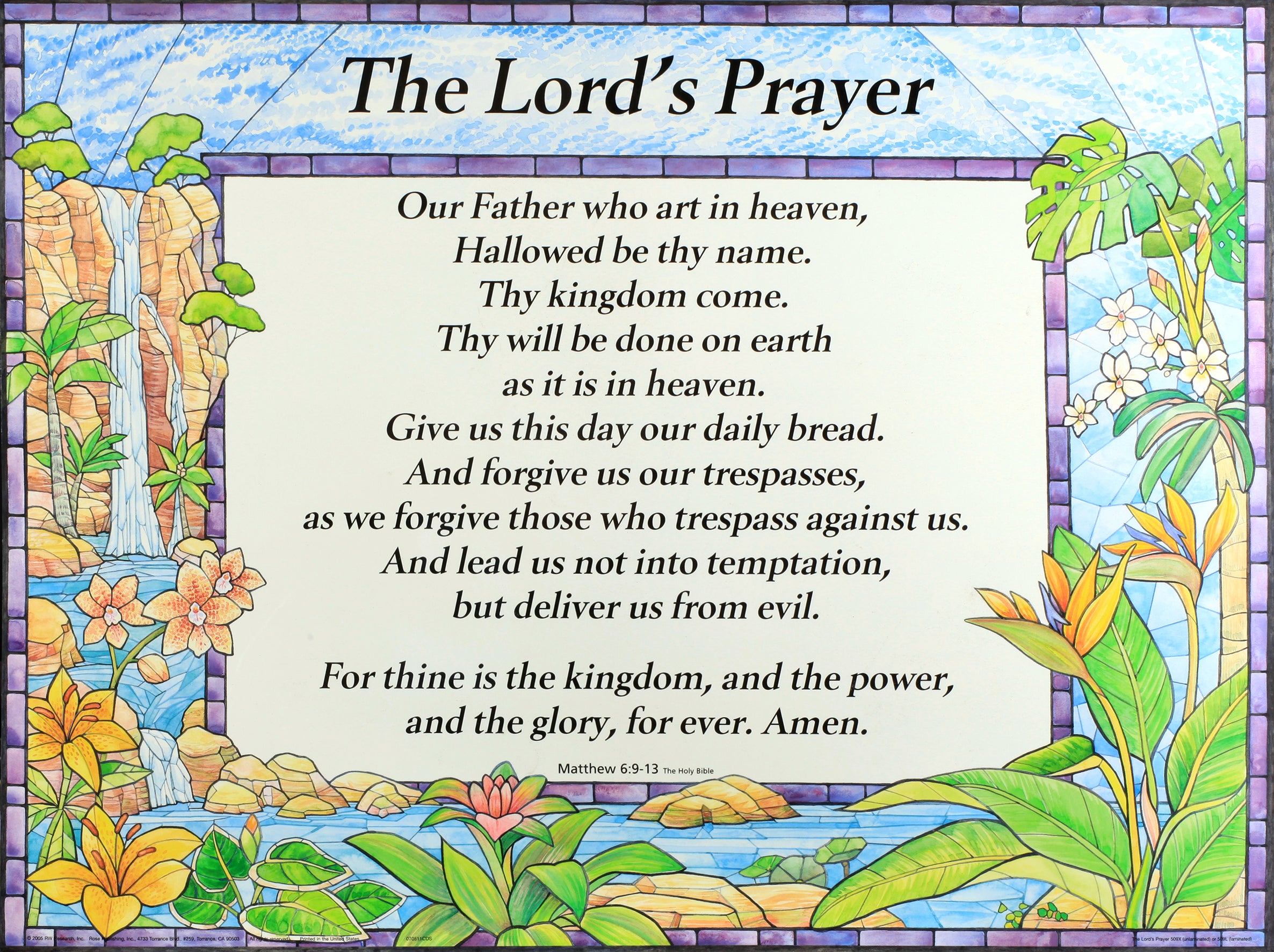Wall Chart: Lord's Prayer-Trespasses (Laminated)