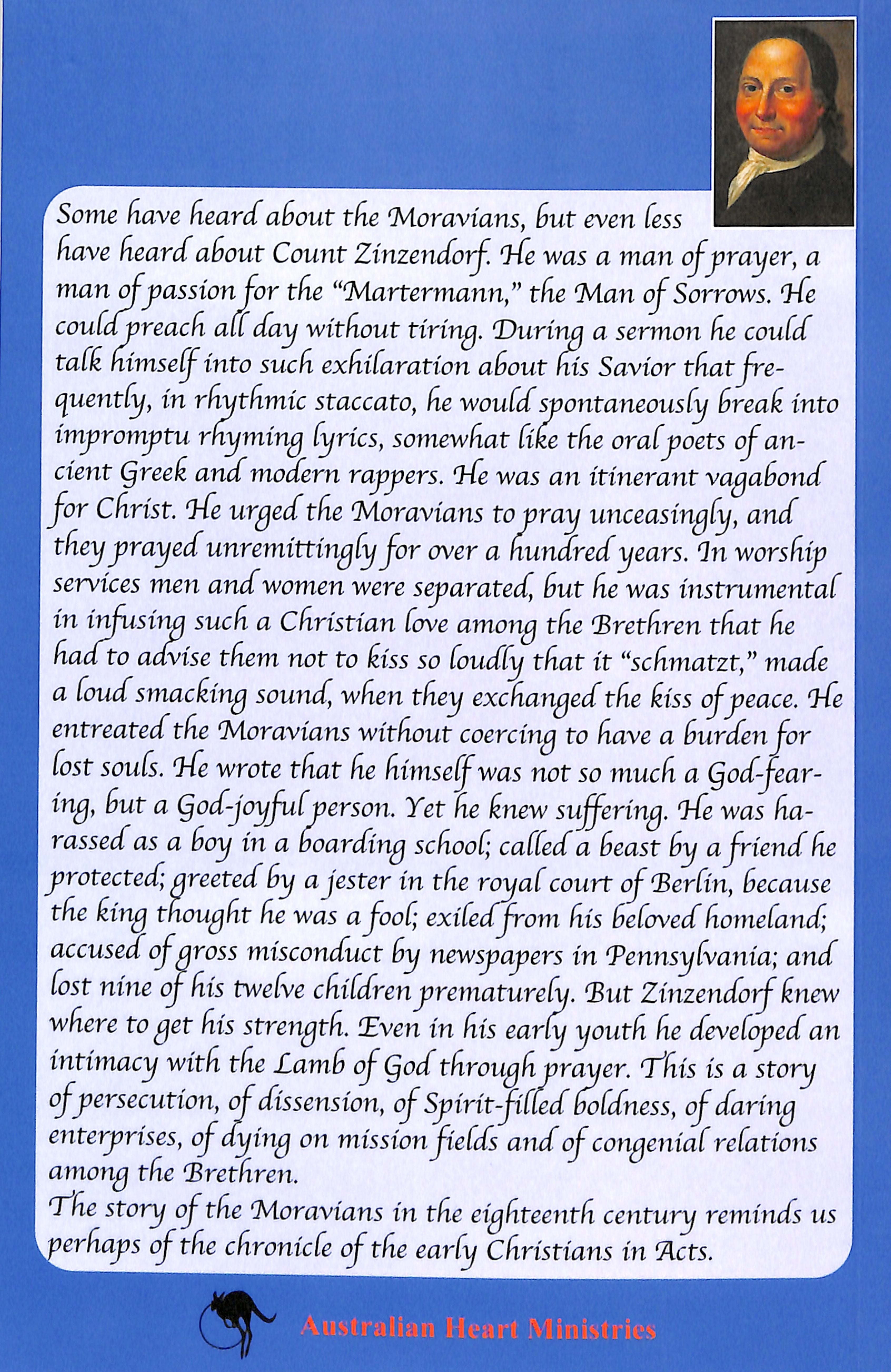 Count Zinzendorf and the Spirit of the Moravians
