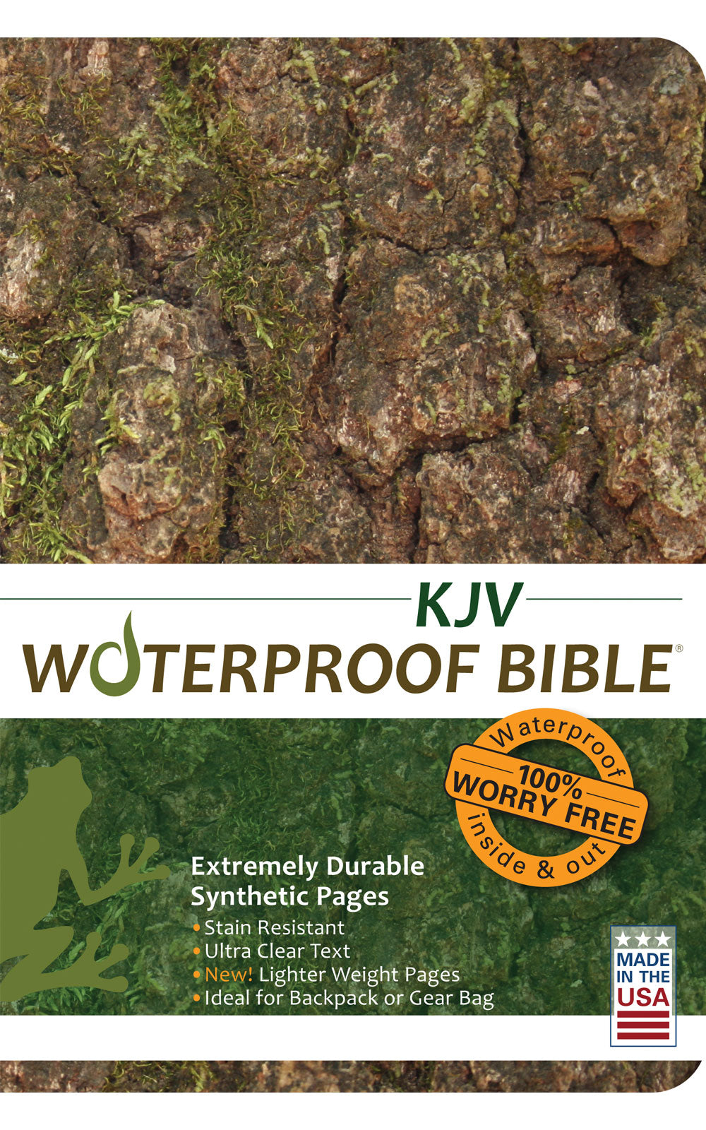 KJV Waterproof Bible Bark/Camouflage