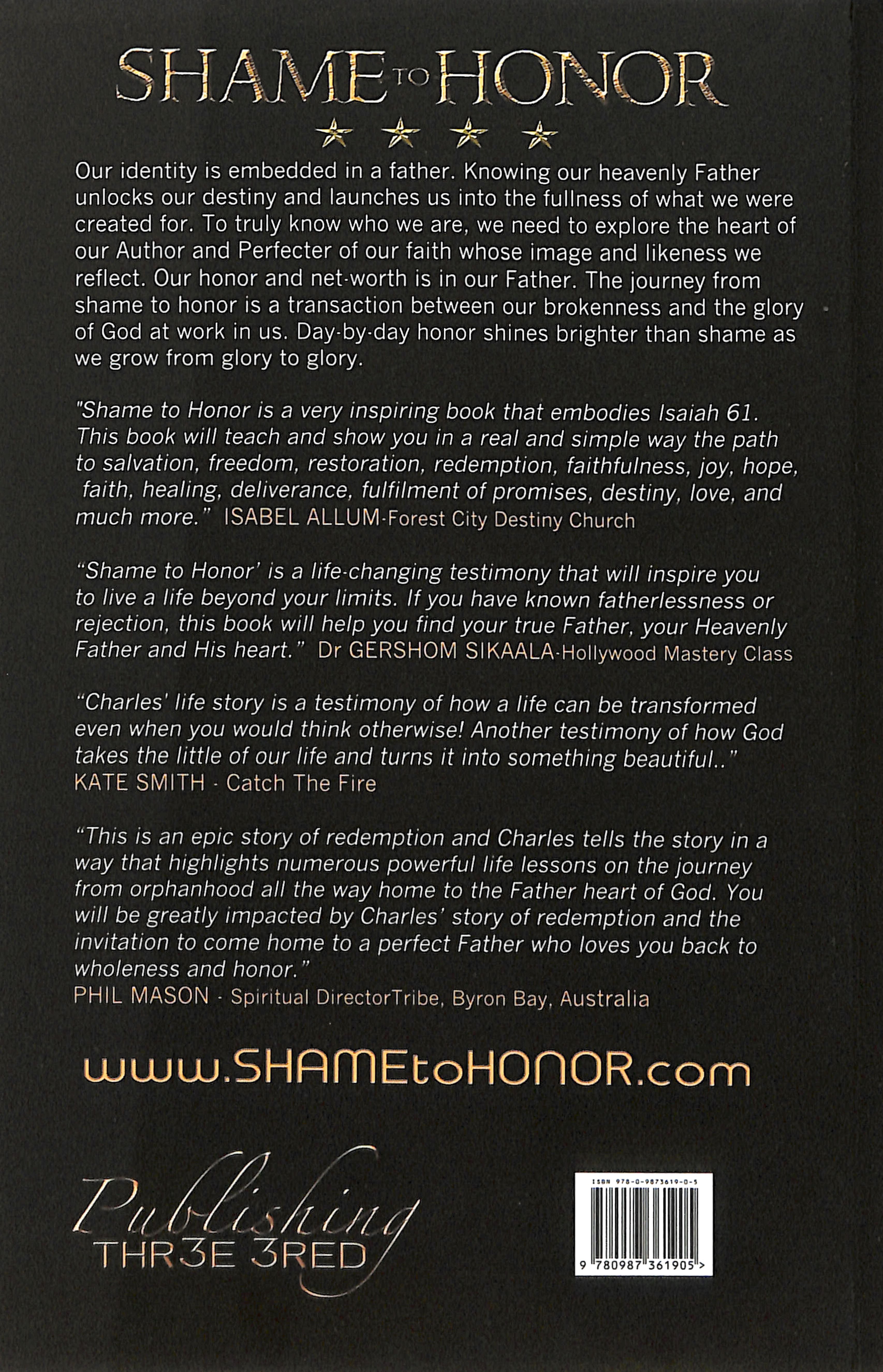 Shame to Honor: A Journey Into the Father's Heart