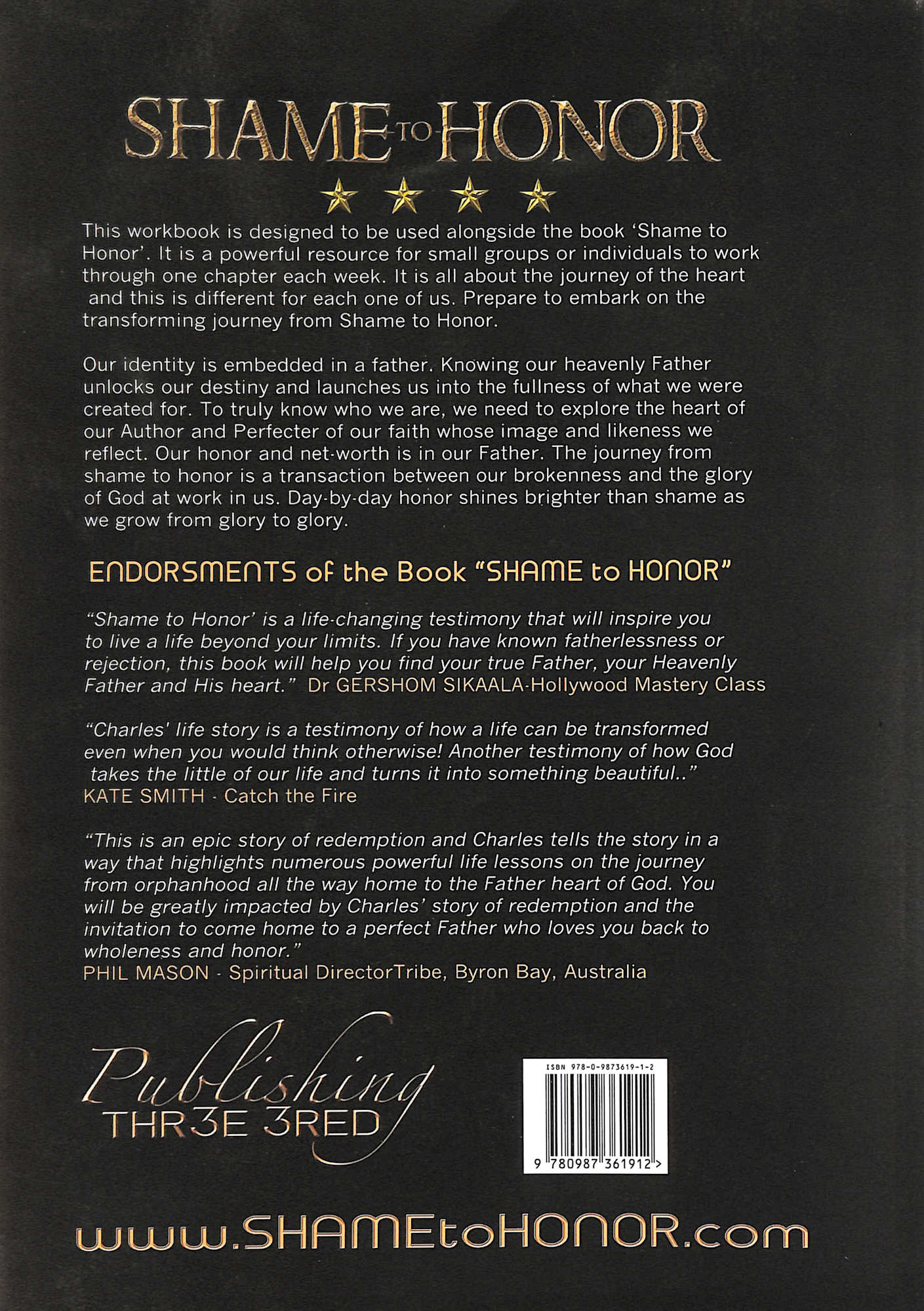 Shame to Honor (Workbook): A Journey Into the Father's Heart
