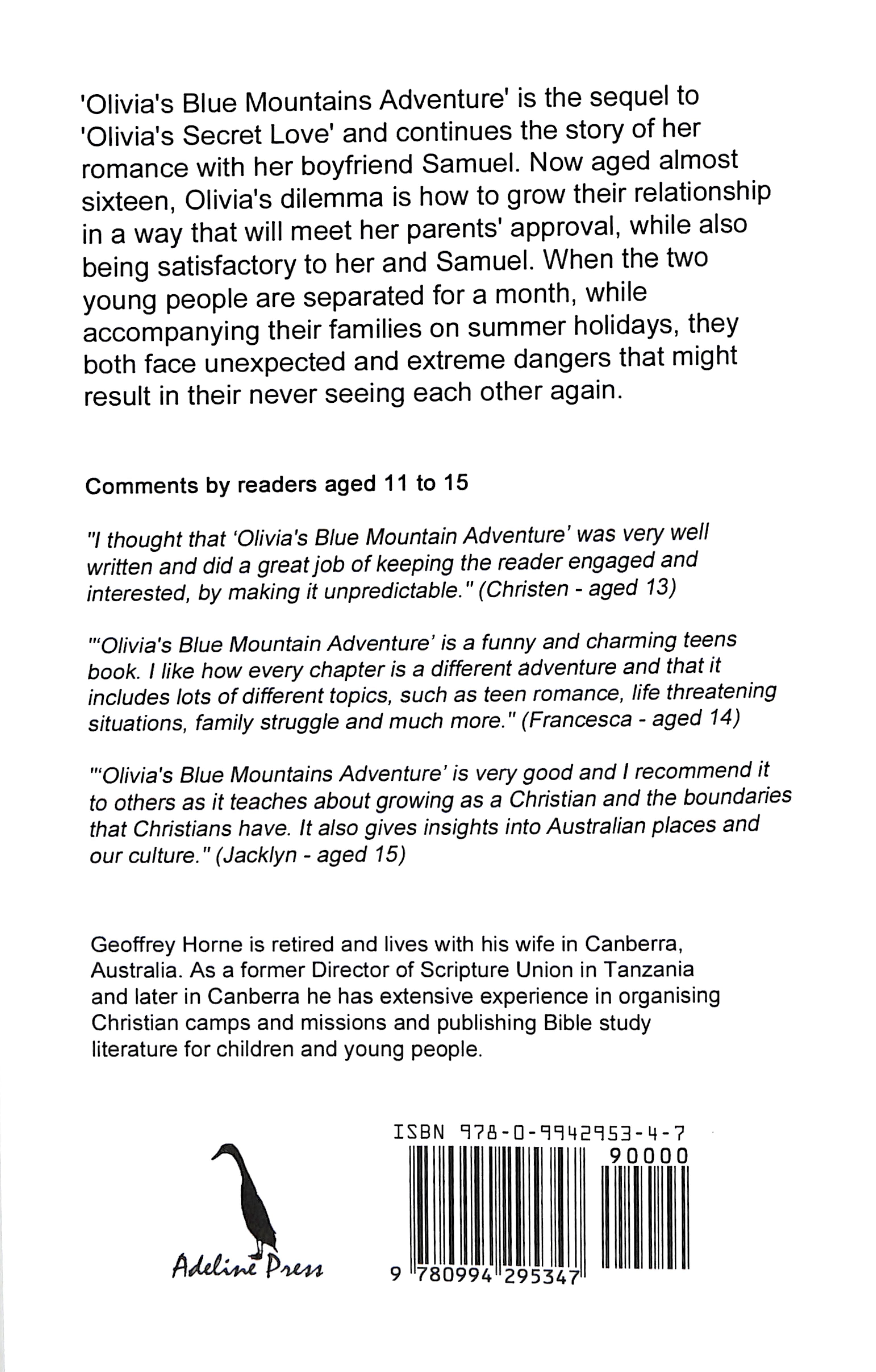 Olivia's Blue Mountain Adventure (#03 in Olivia Robertson Series)