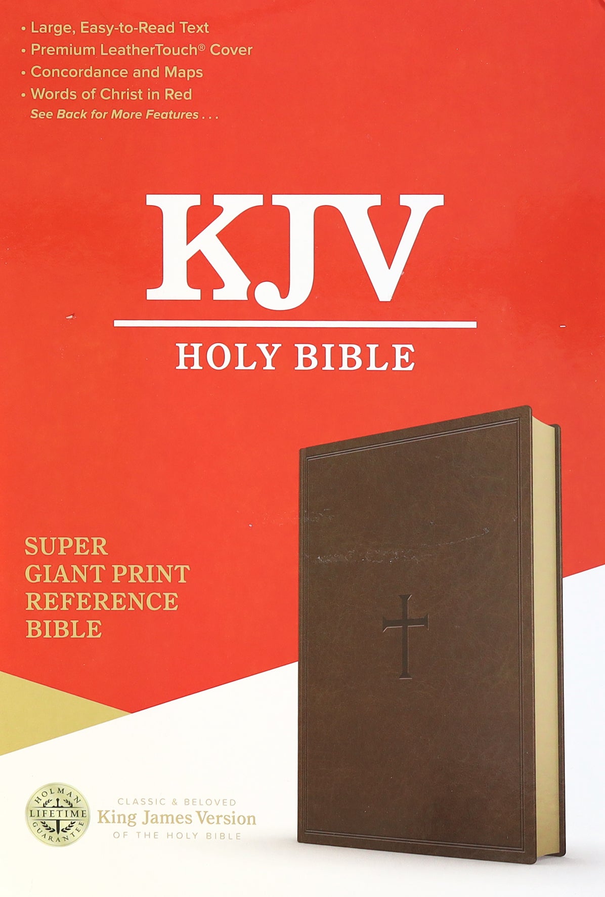 KJV Super Giant Print Reference Bible Brown (Red Letter Edition)