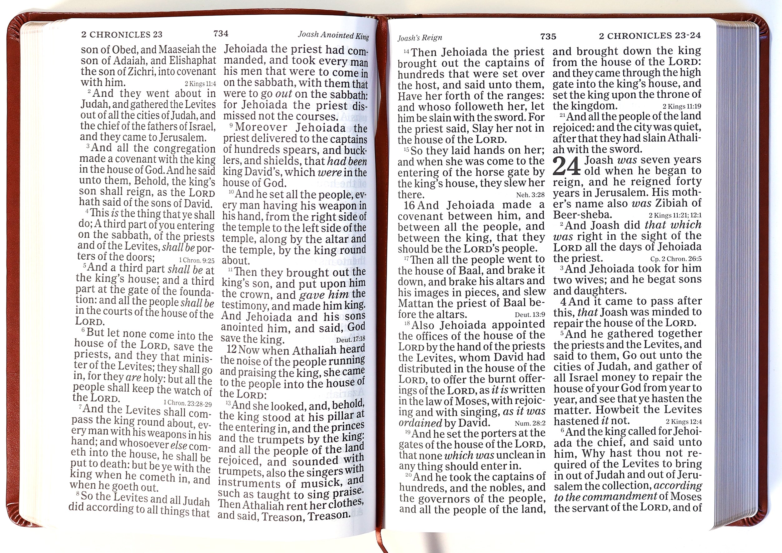 KJV Super Giant Print Reference Bible Brown (Red Letter Edition)