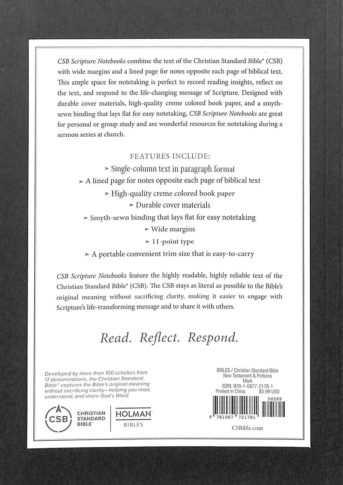 CSB Scripture Notebook Mark