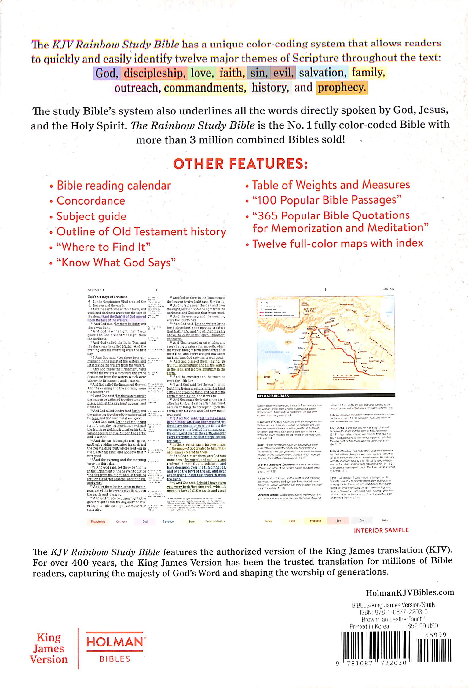 KJV Rainbow Study Bible Brown/Tan