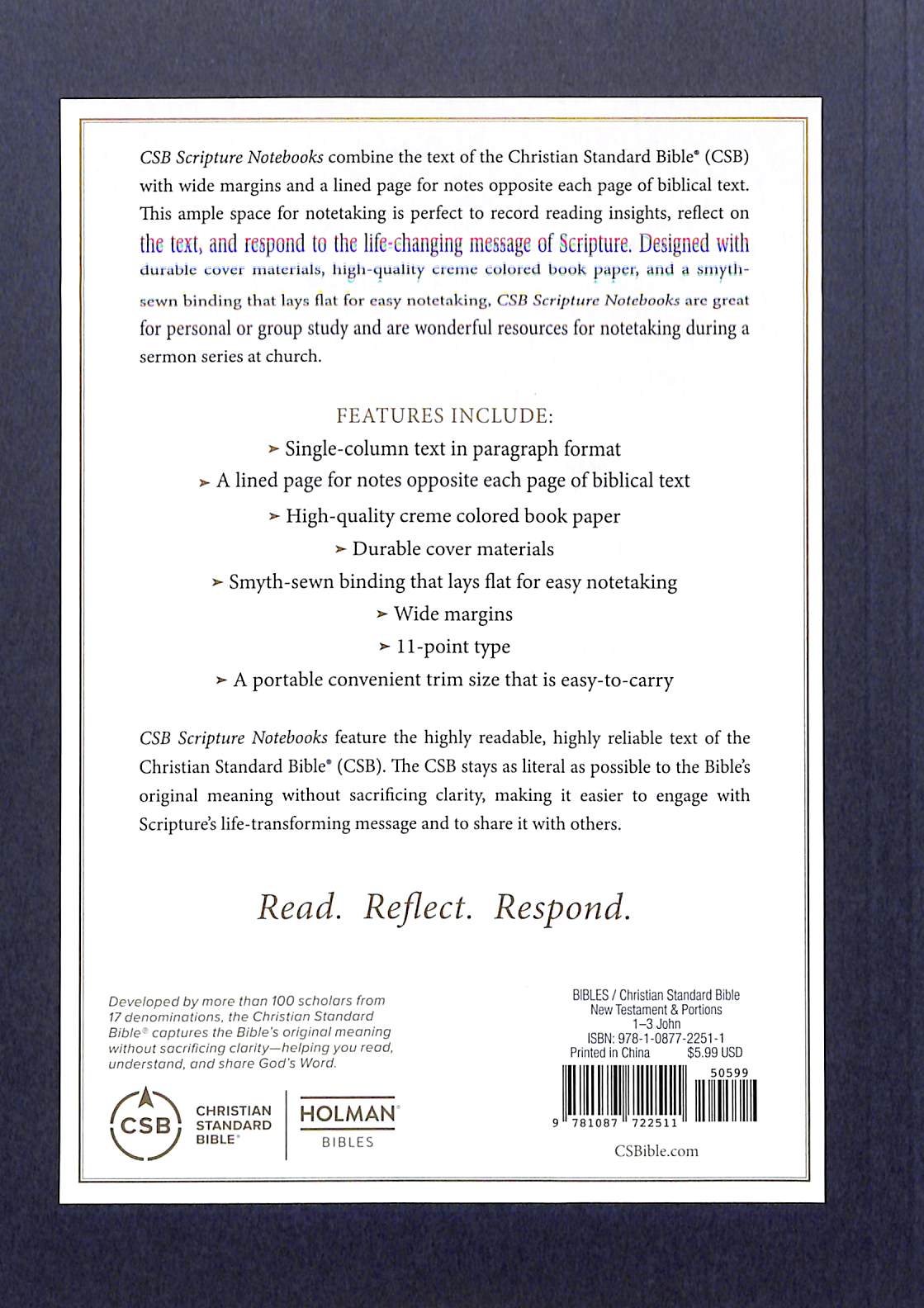 CSB Scripture Notebook 1-3 John