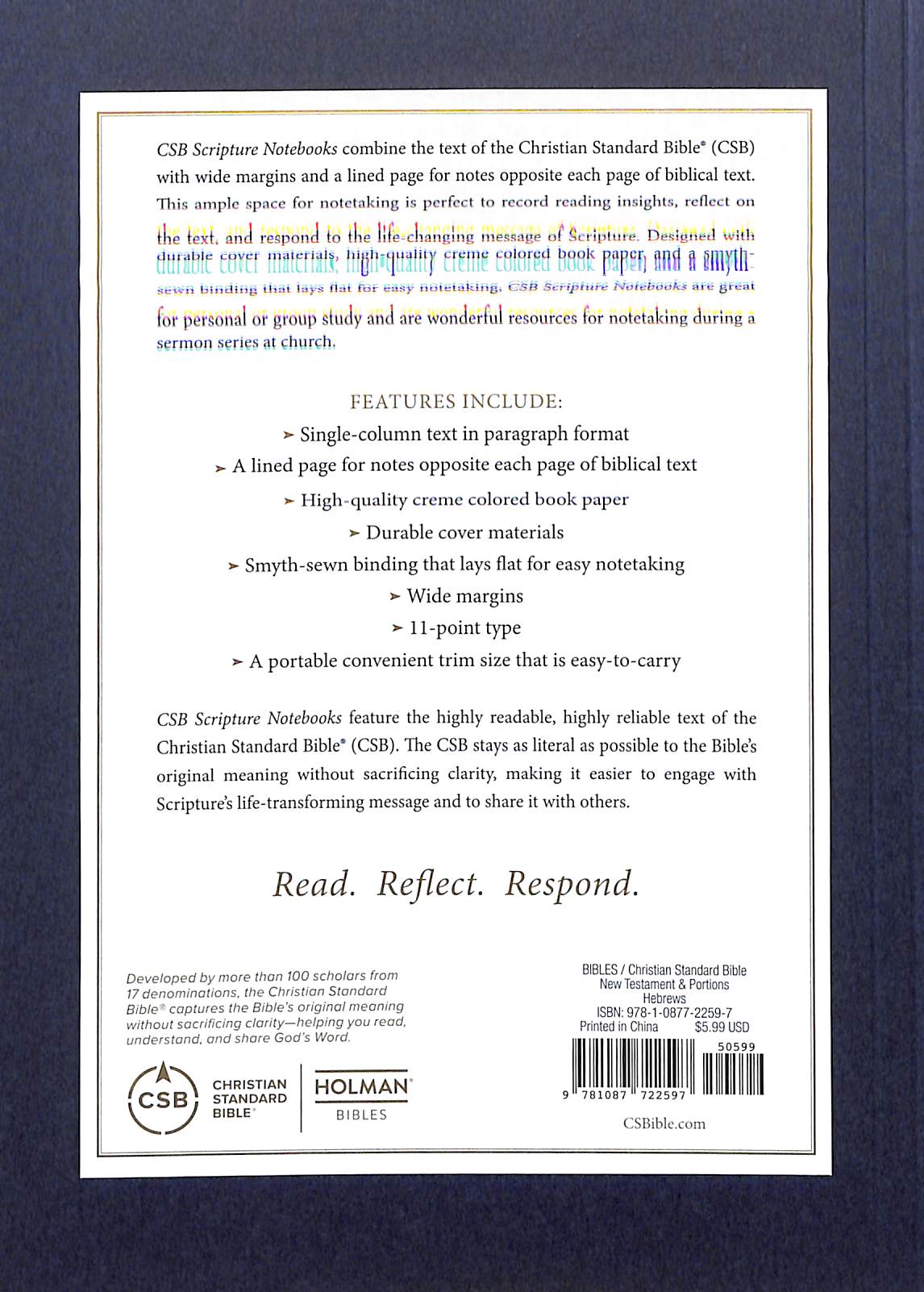 CSB Scripture Notebook Hebrews