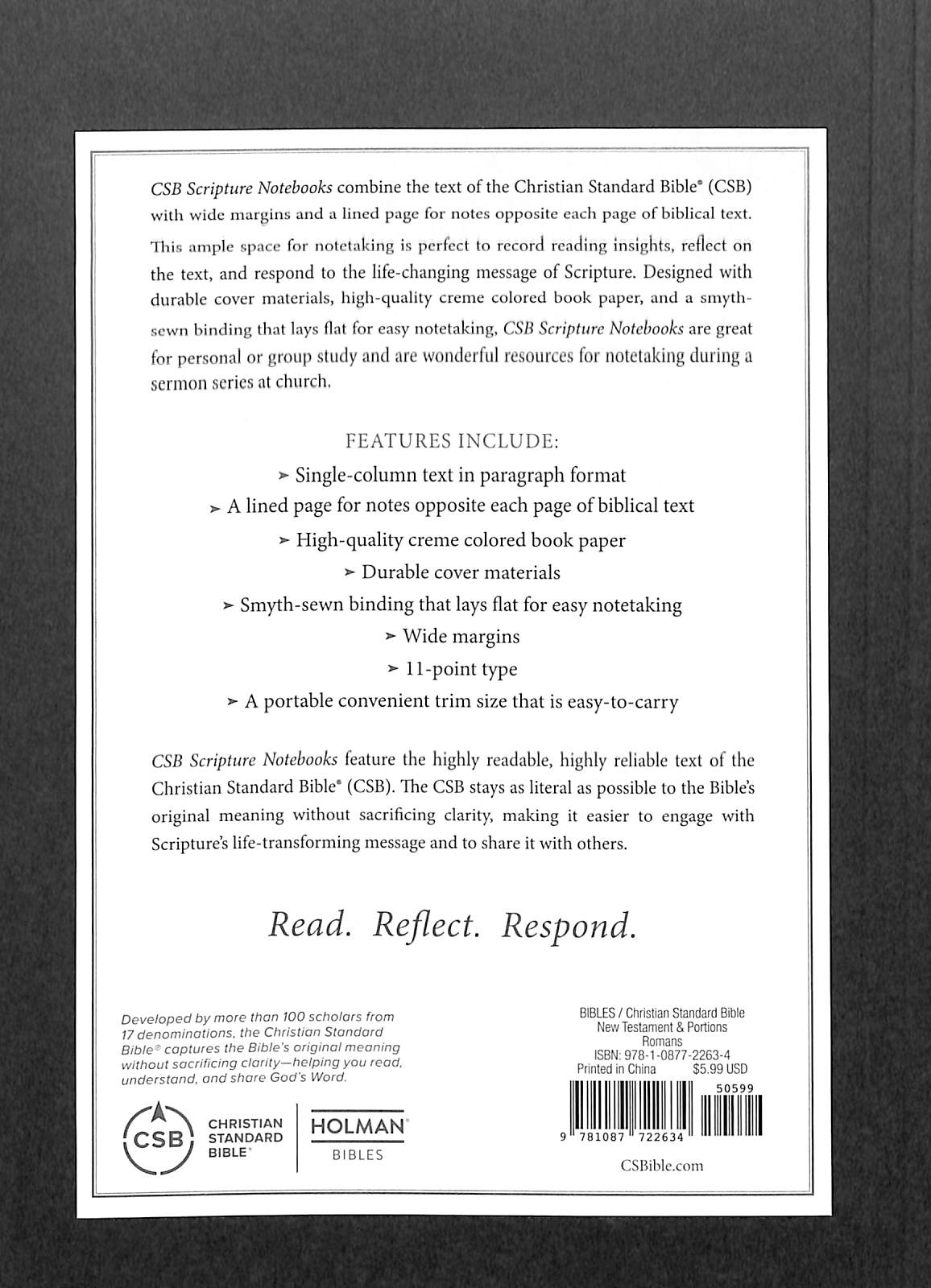 CSB Scripture Notebook Romans