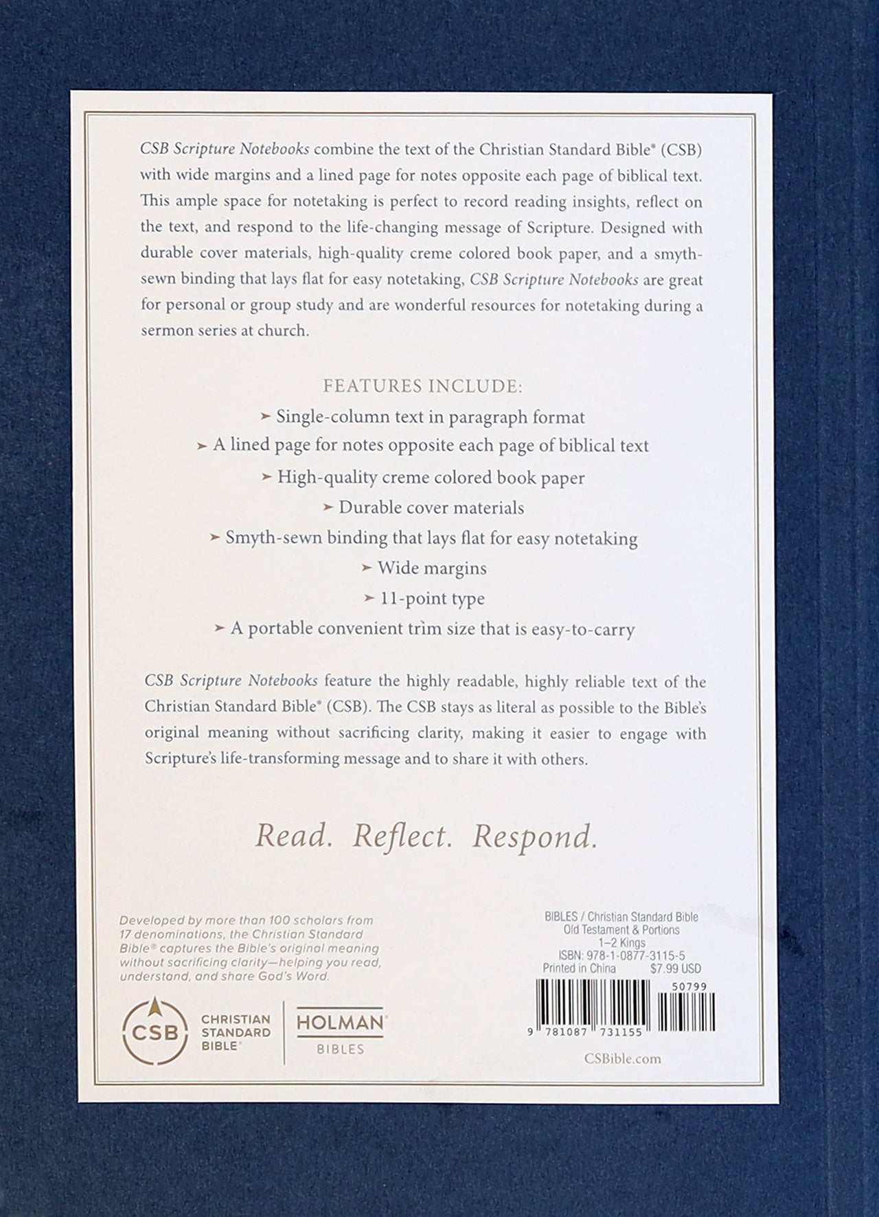CSB Scripture Notebook 1-2 Kings