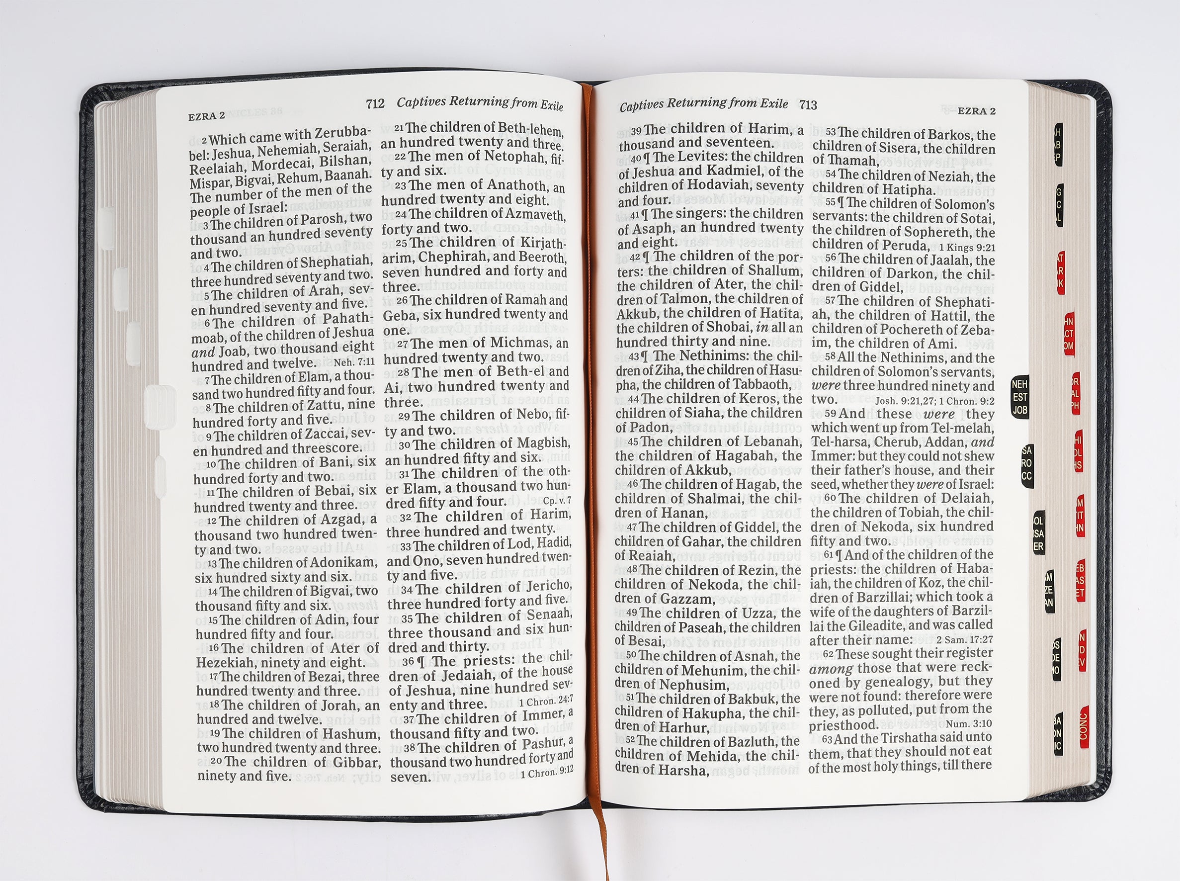 KJV Large Print Personal Size Reference Bible, Navy Leathertouch Indexed