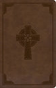 KJV Large Print Personal Size Reference Bible Brown Celtic Cross (Red Letter Edition)