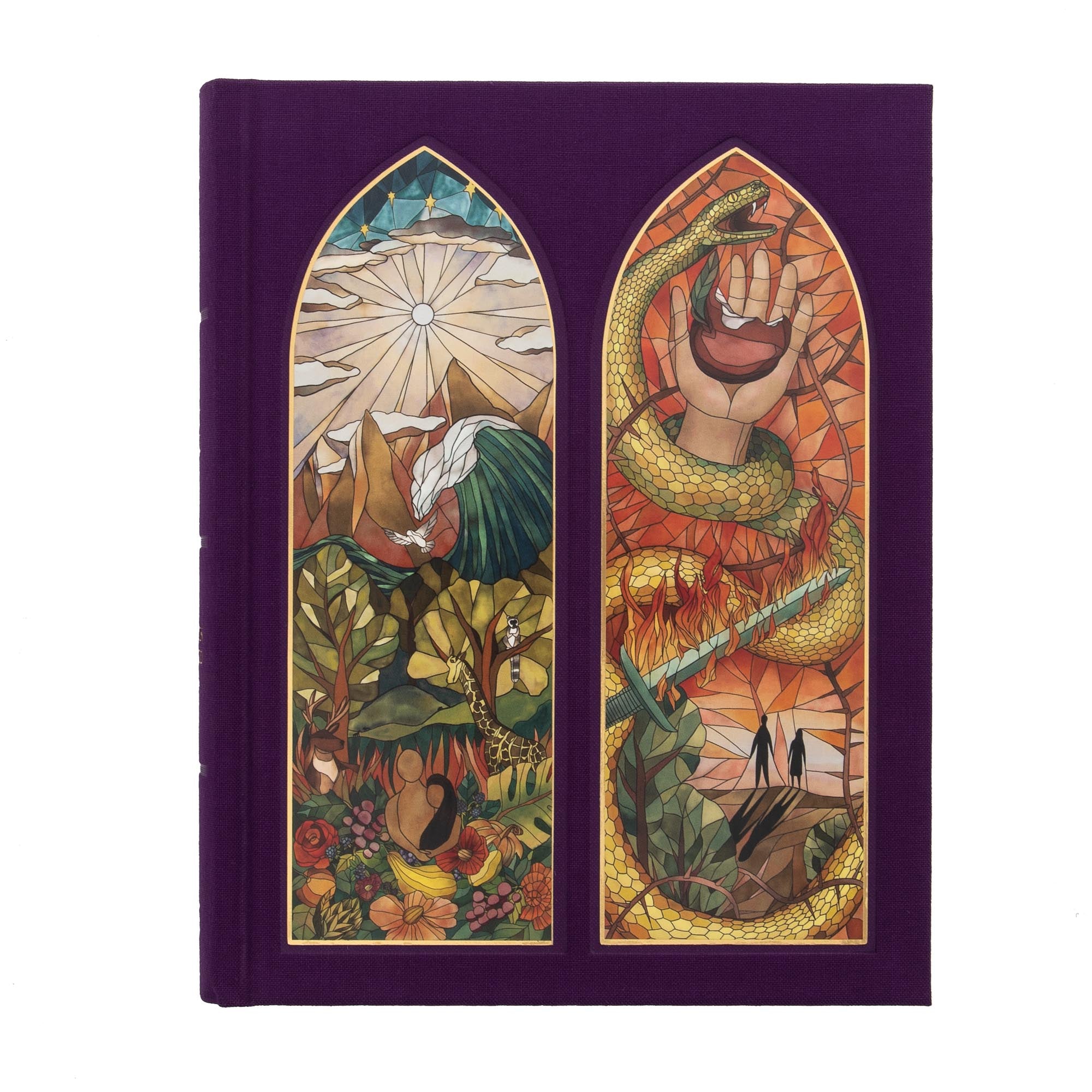 CSB Notetaking Bible Stained Glass Edition Amethyst (Black Letter Edition)