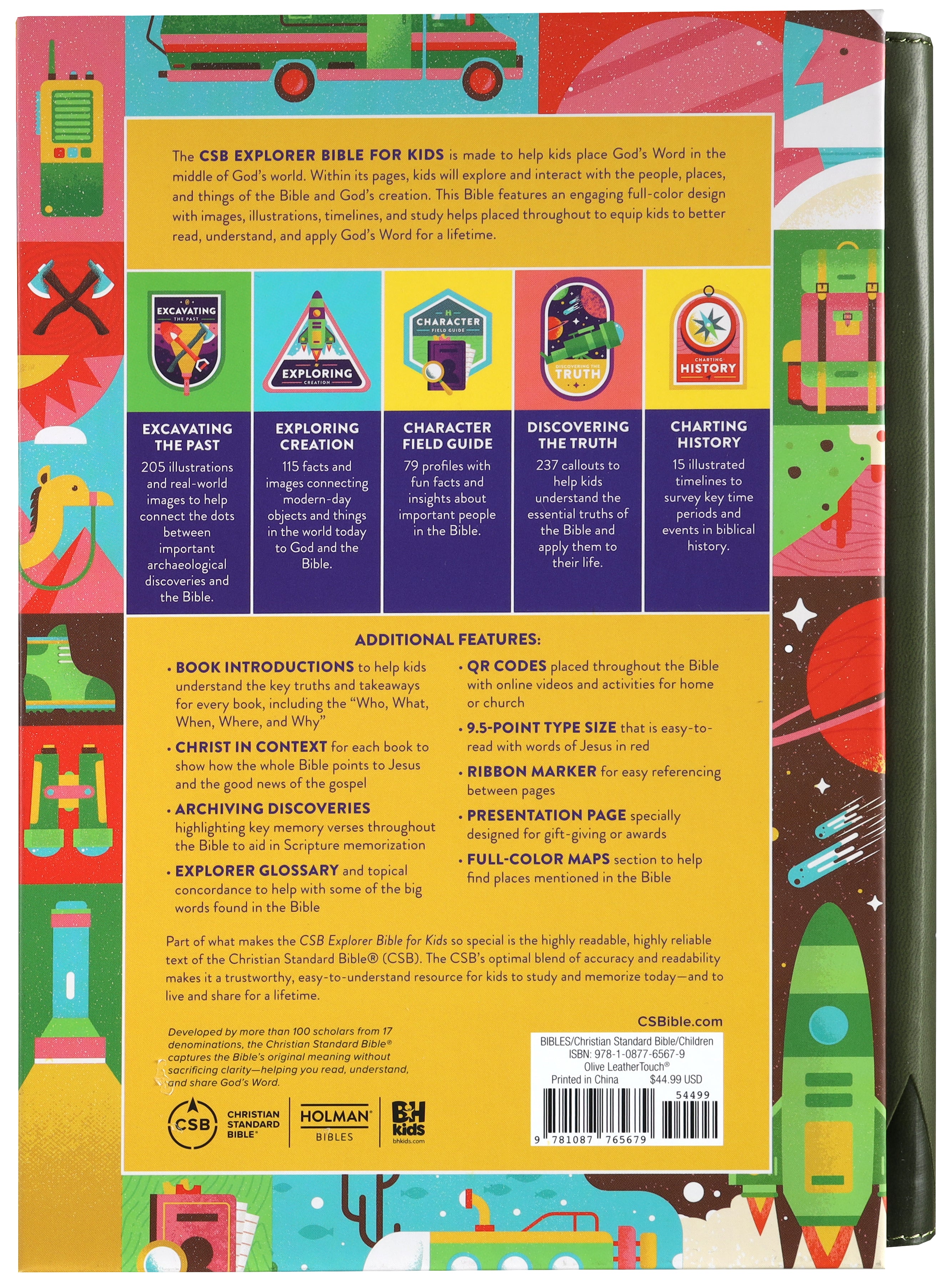 CSB Explorer Bible For Kids Olive Compass