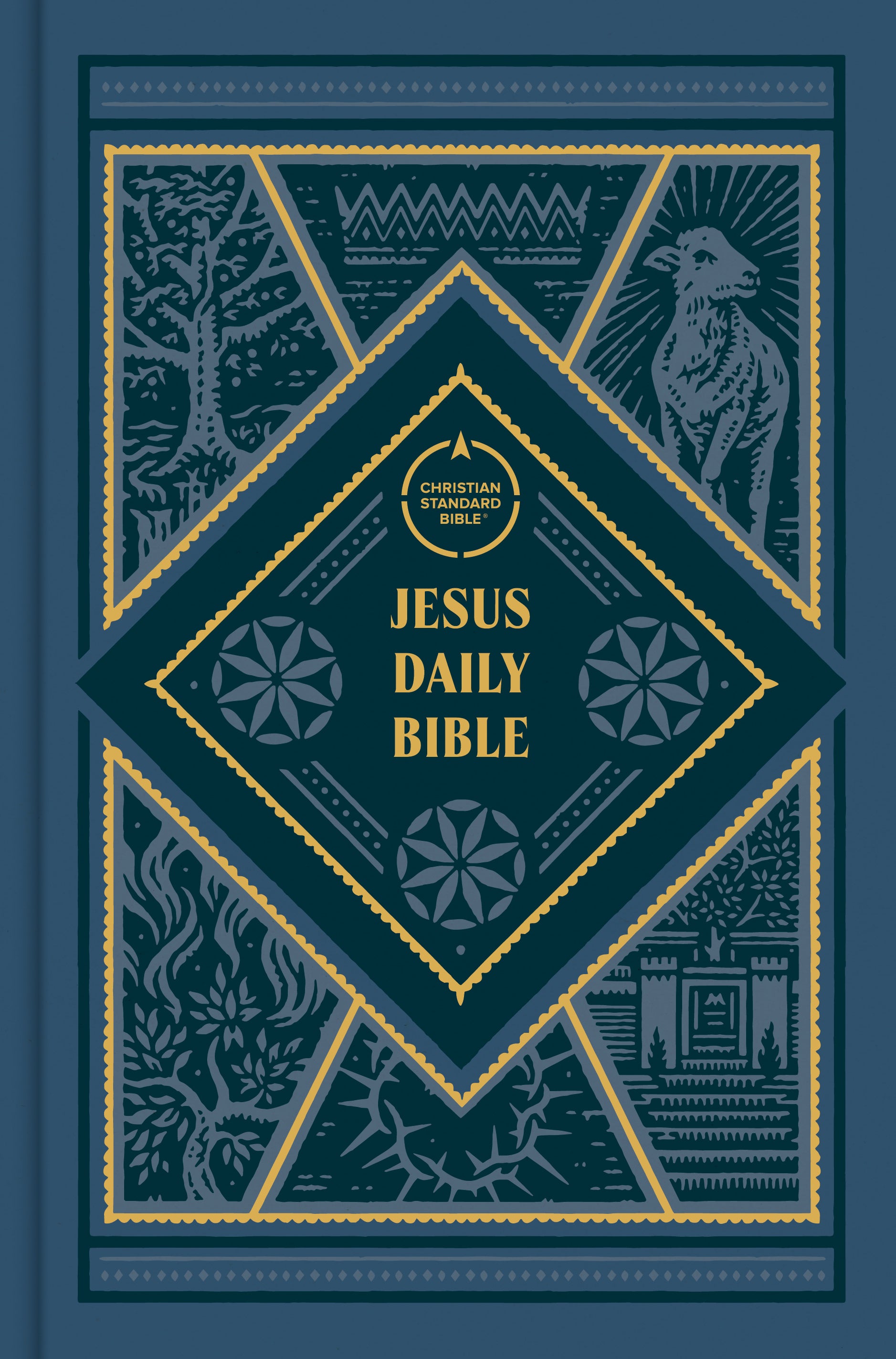 CSB Jesus Daily Bible, Hardcover: Guided Readings Showing Christ Throughout Scripture (Black Letter Edition)
