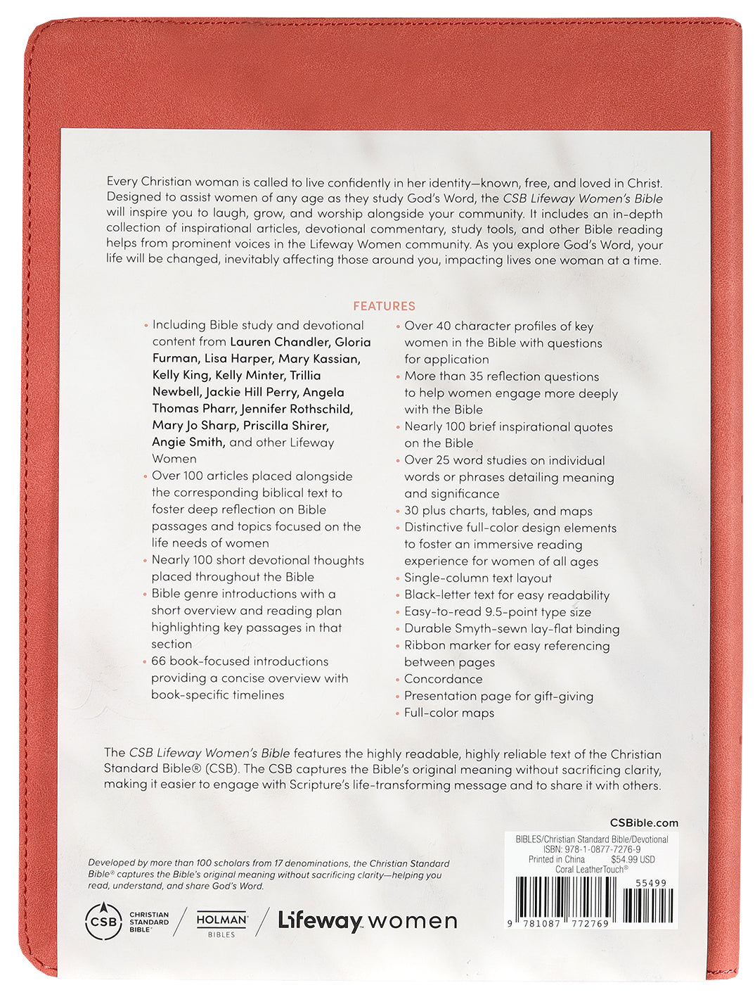 CSB Lifeway Women's Bible Coral (Black Letter Edition)