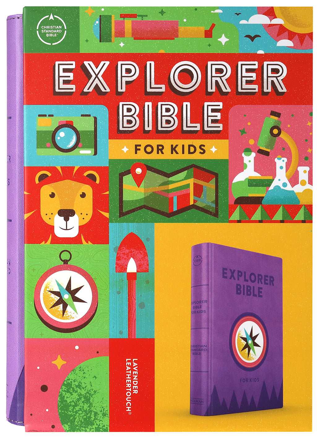 CSB Explorer Bible For Kids Lavender Compass
