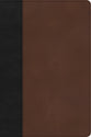 CSB Large Print Thinline Bible Black/Brown (Red Letter Edition)