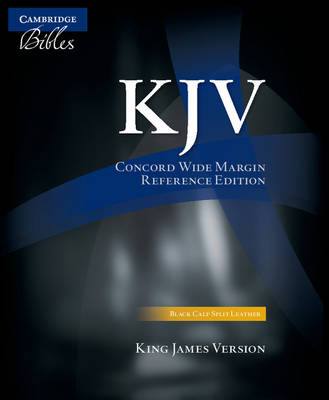 KJV Concord Wide-Margin Reference Black Calf Split Kj764: Xm