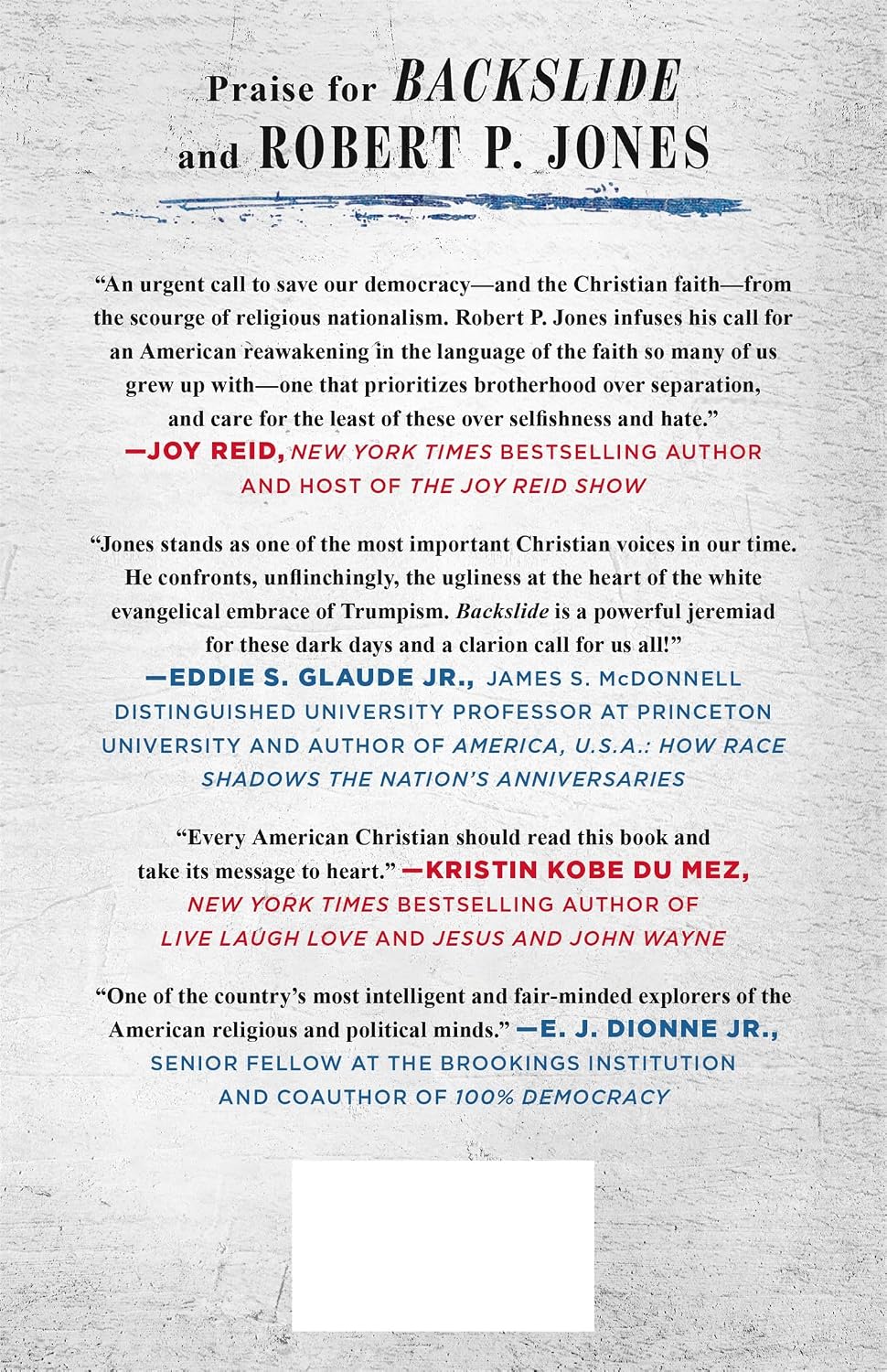 Backslide: Reclaiming a Faith and a Nation After the Christian Turn Against Democracy