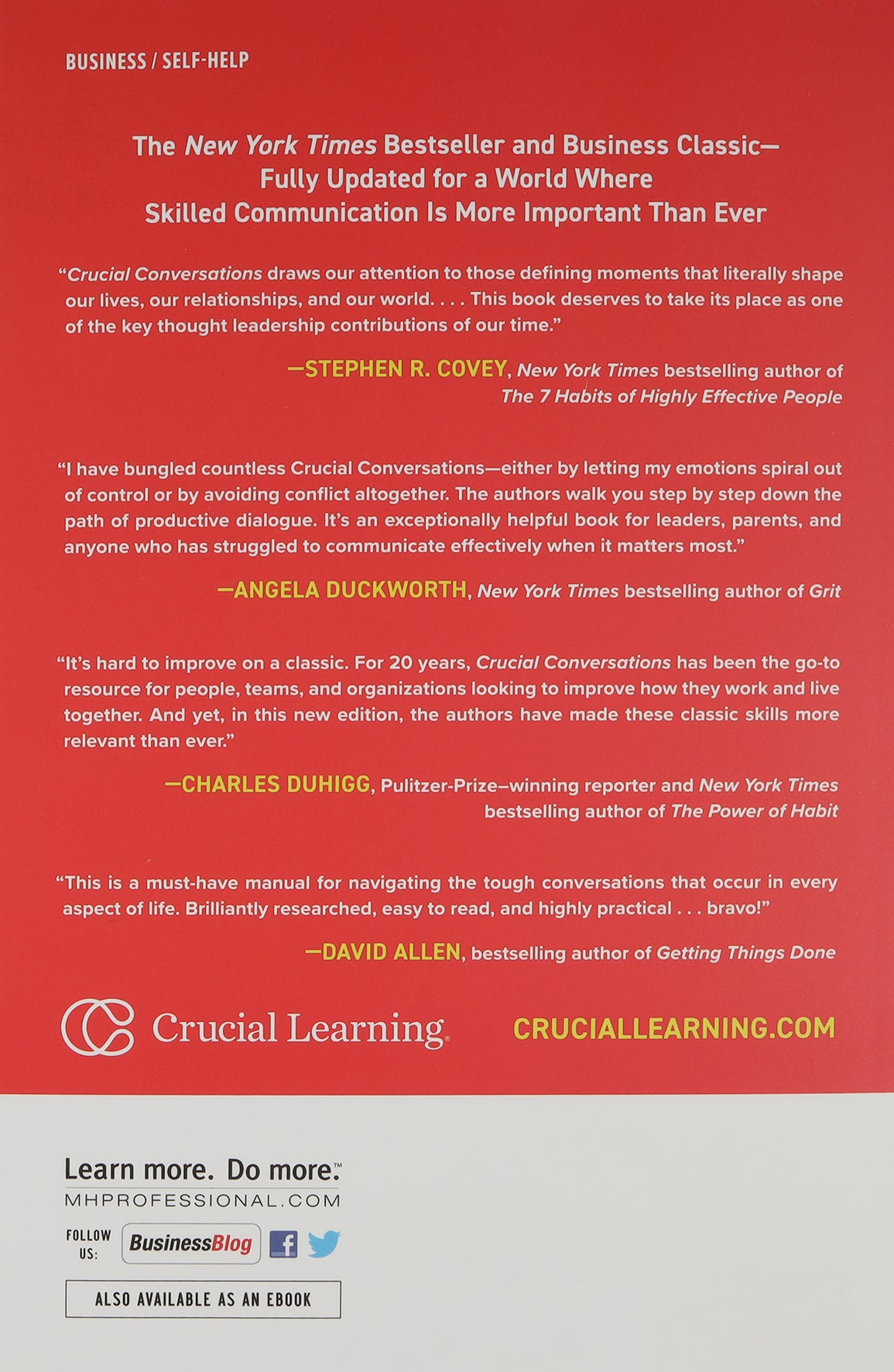 Crucial Conversations: Tools For Talking When Stakes Are High (Third Edition)
