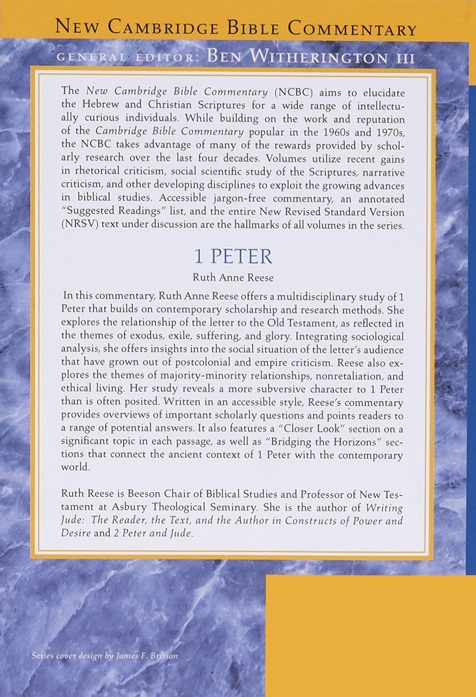 1 Peter (New Cambridge Bible Commentary Series)