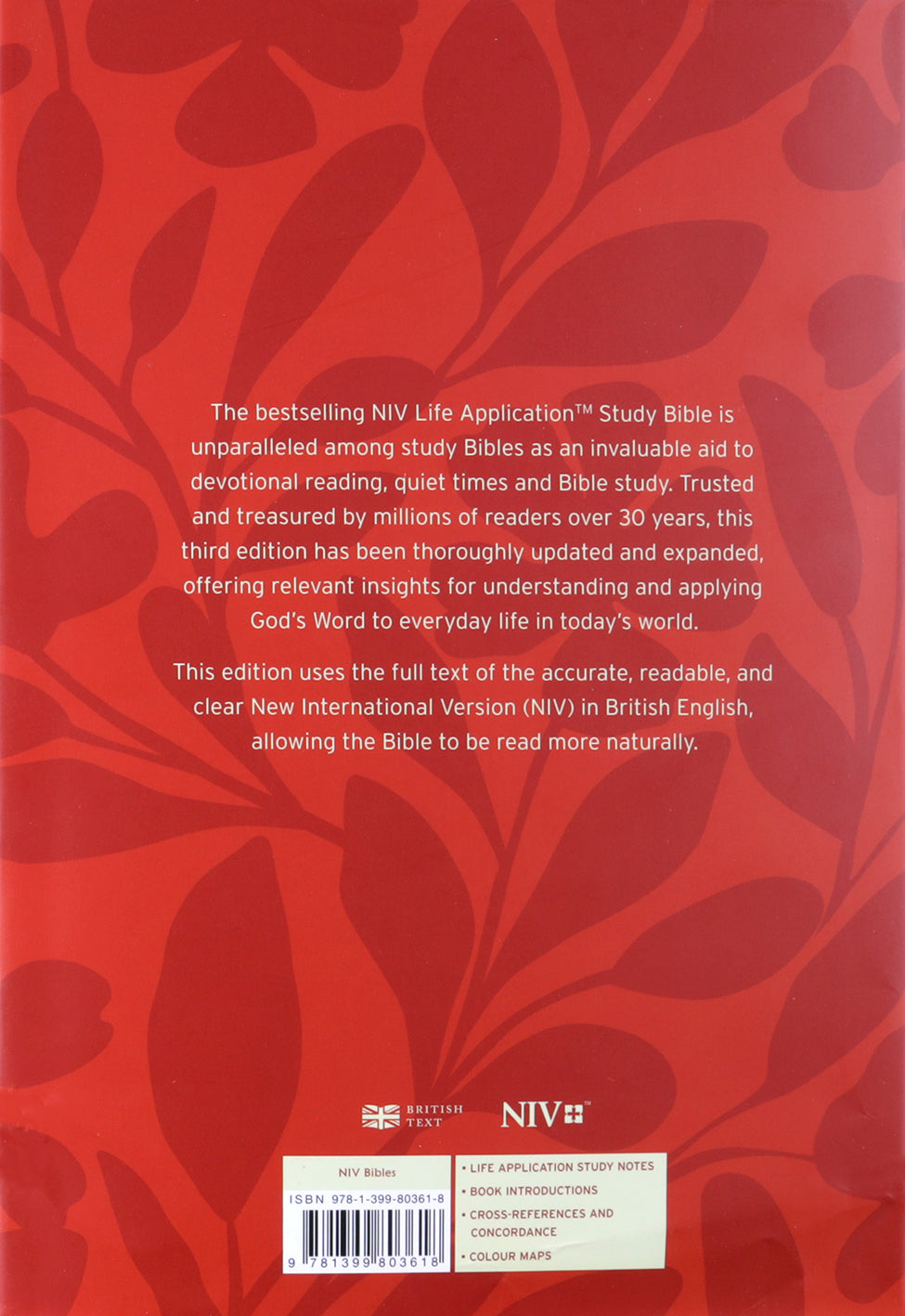NIV Life Application Study Bible Anglicised (Third Edition)