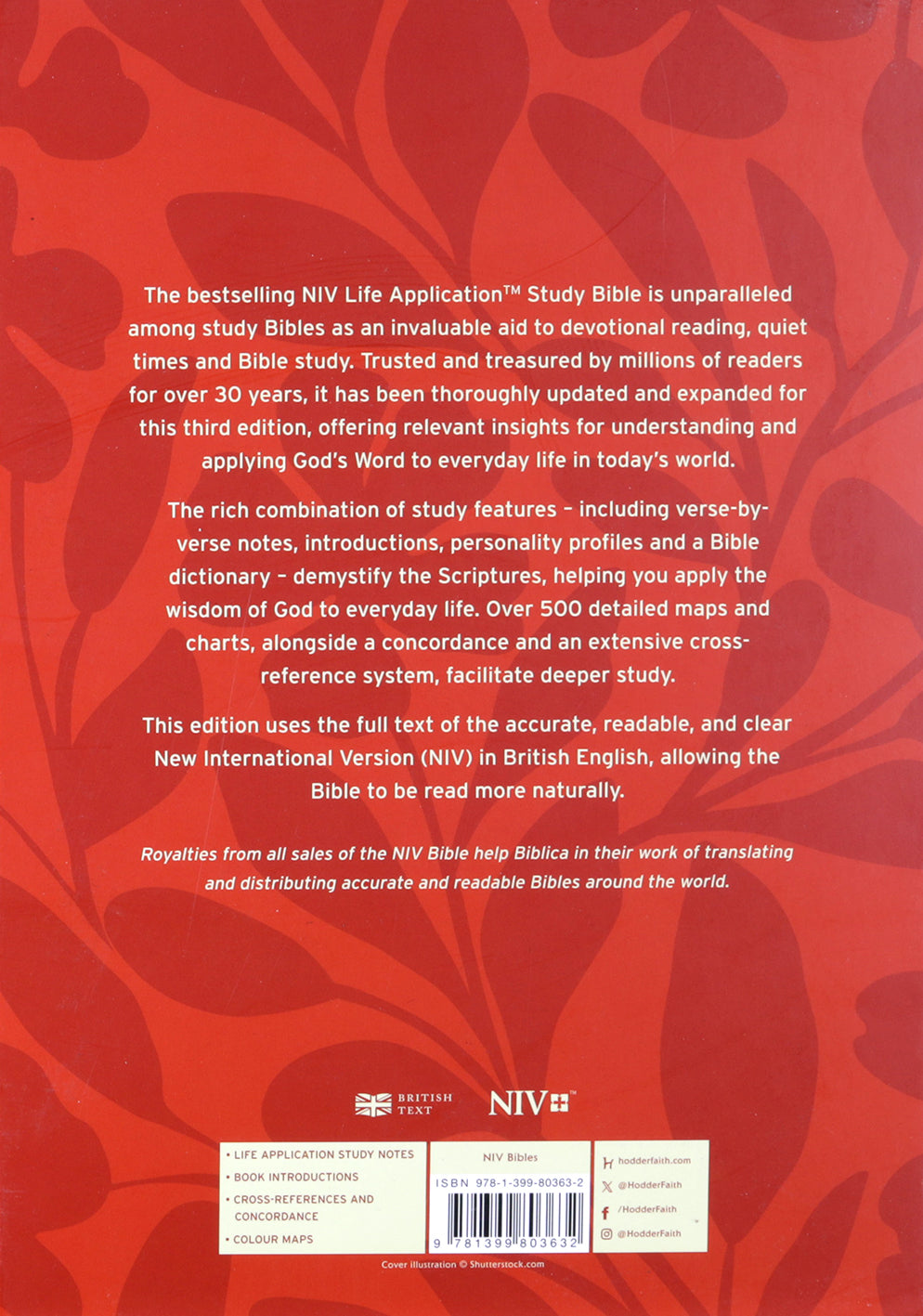 NIV Life Application Study Bible Anglicised (Third Edition)