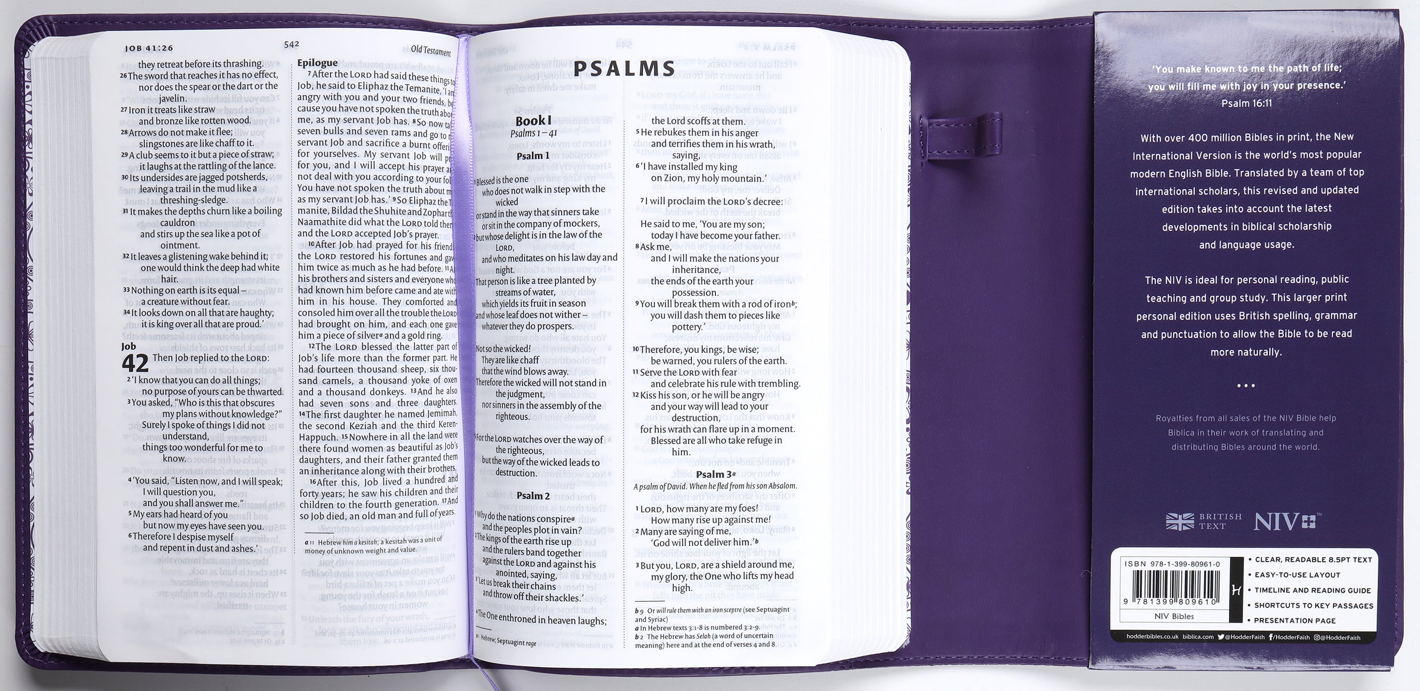 NIV Larger Print Personal Bible Purple (British Spelling)
