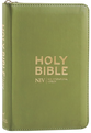 NIV Pocket Bible with Gold Zip Olive