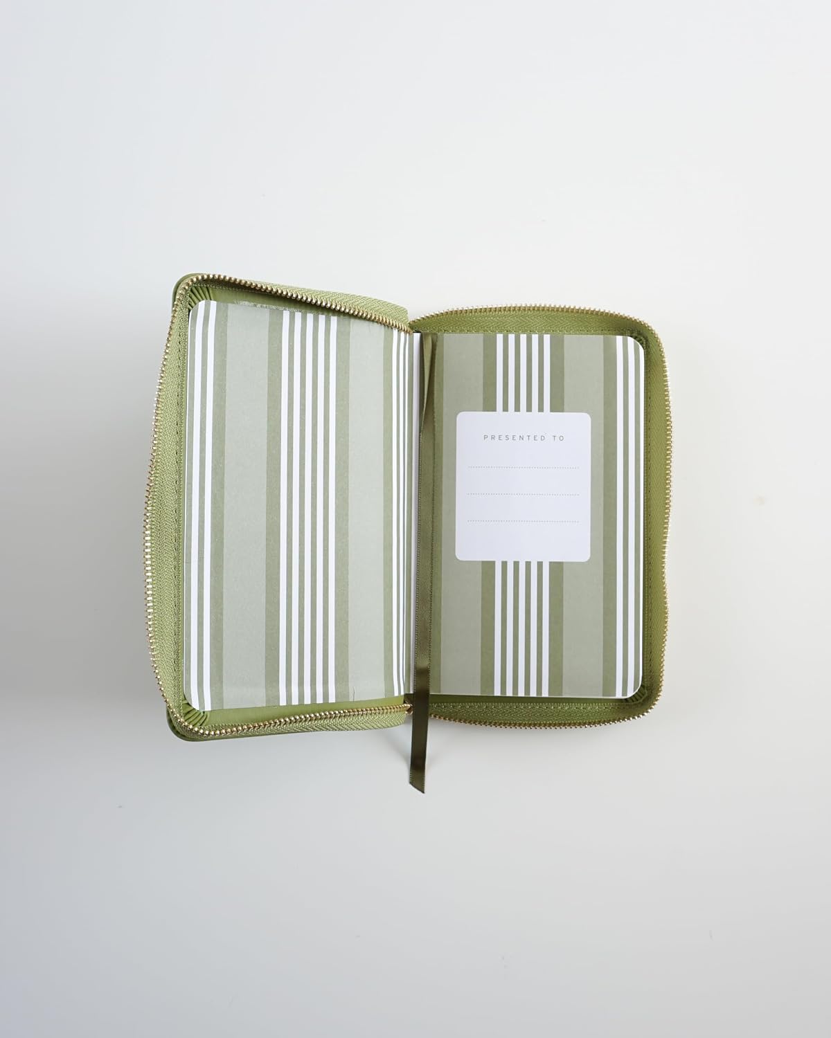 NIV Pocket Bible with Gold Zip Olive