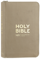 NIV Pocket Bible with Gold Zip Latte
