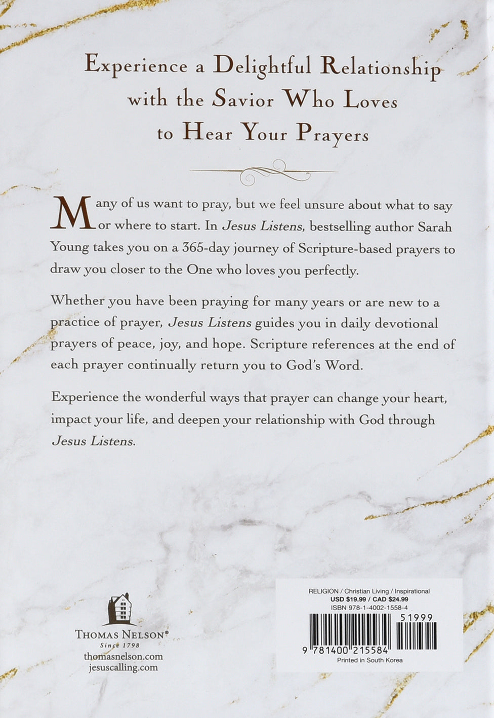 Jesus Listens: Daily Devotional Prayers of Peace, Joy, and Hope