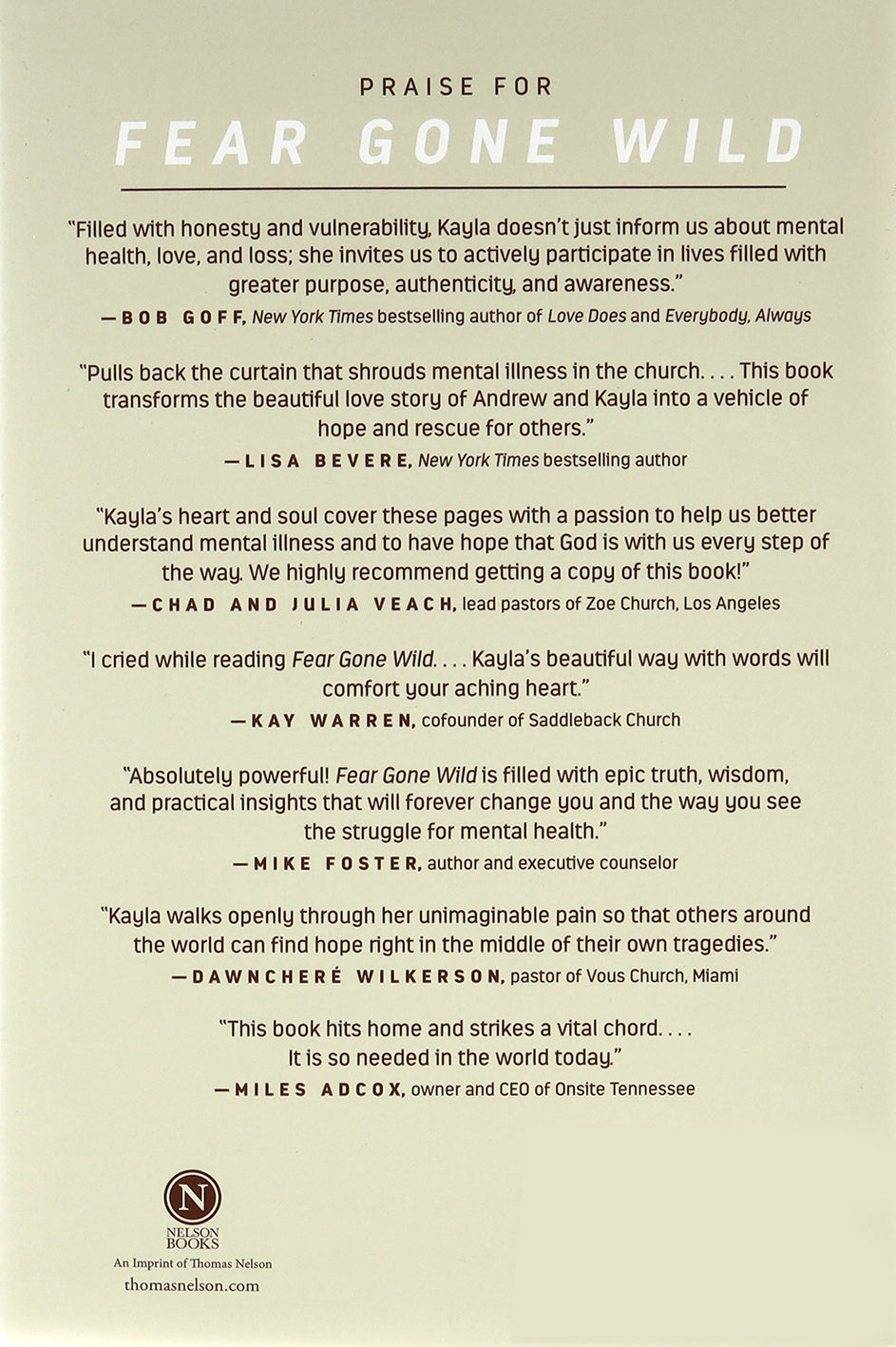 Fear Gone Wild: A Story of Mental Illness, Suicide, and Hope Through Loss